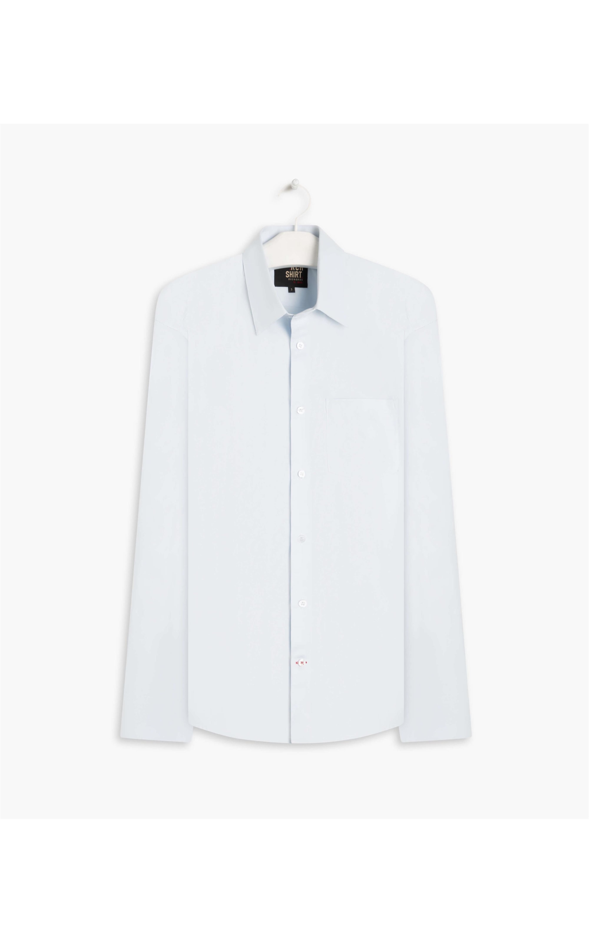 Camisa Tricoline Lycra Ml Azul Claro