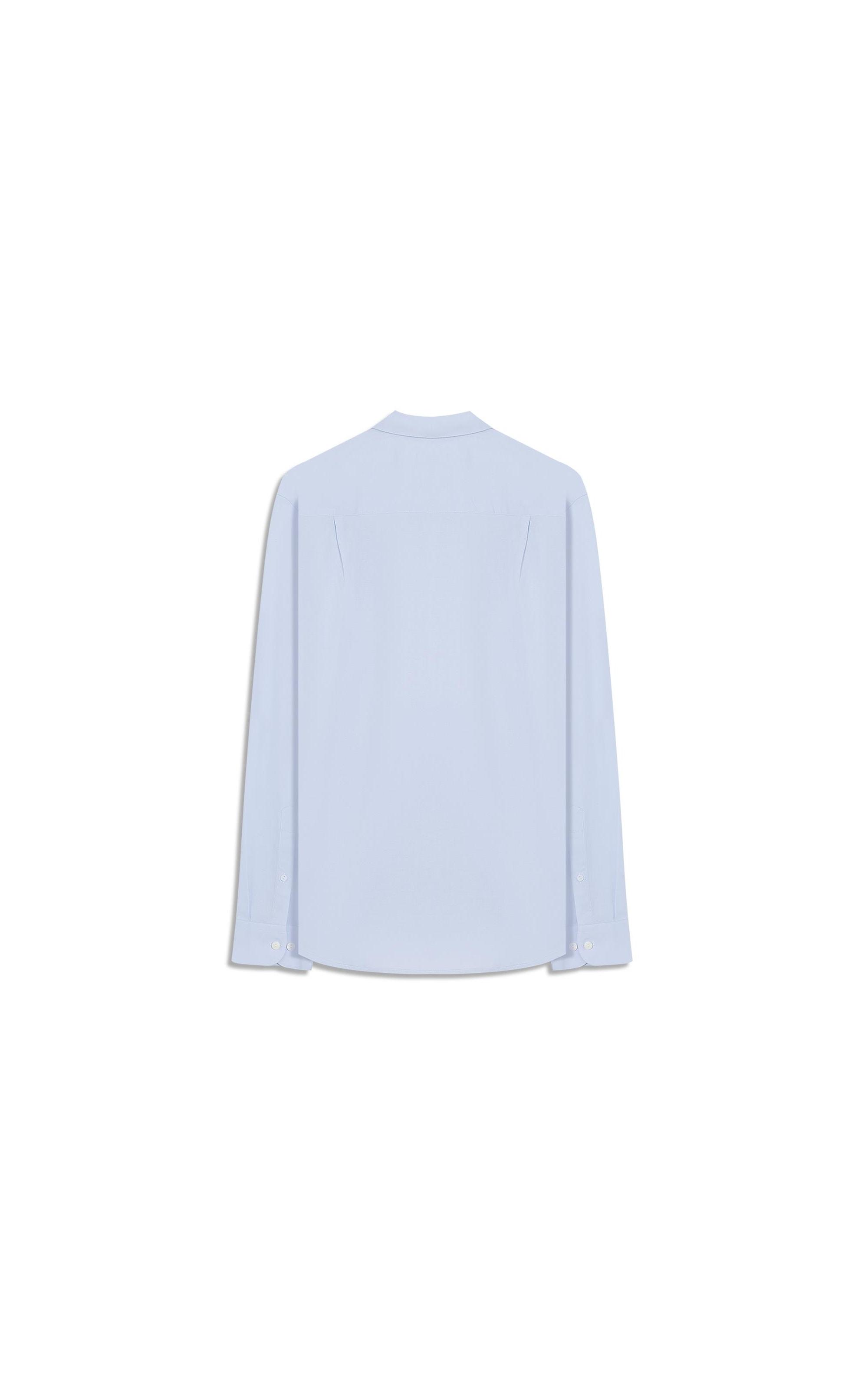 Camisa Tricoline Lycra Ml Azul Claro