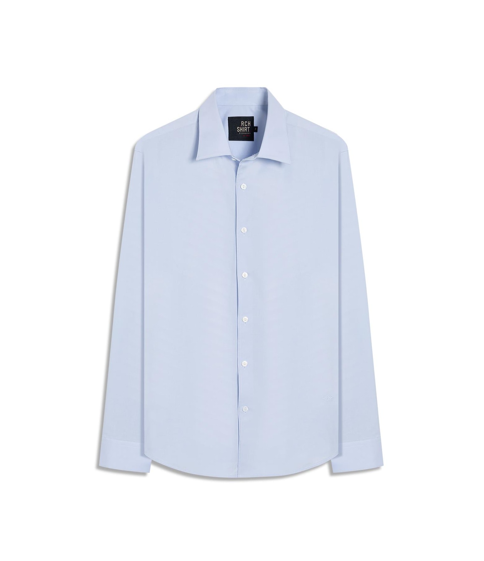 Camisa Tricoline Lycra Ml Azul Claro