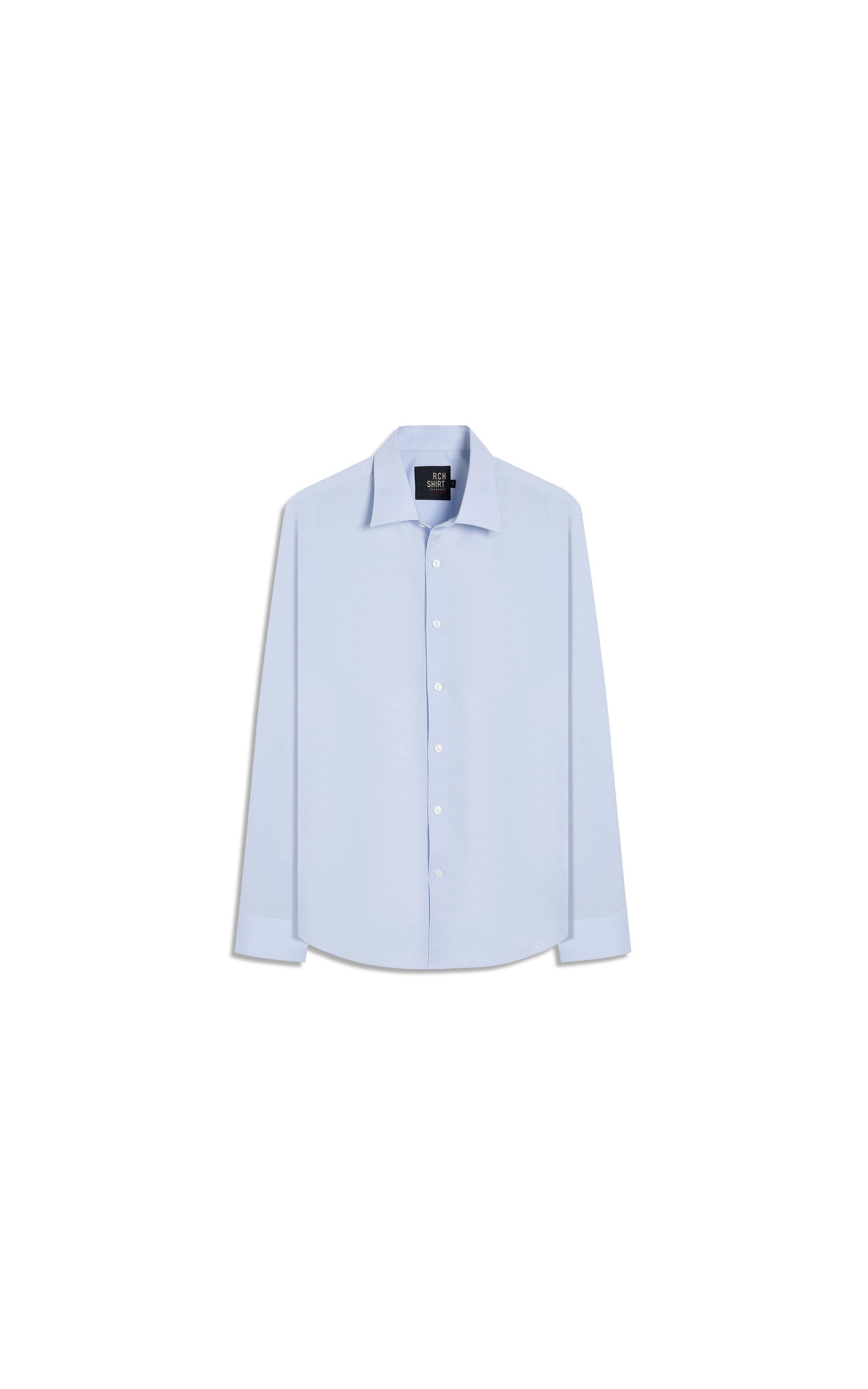 Camisa Tricoline Lycra Ml Azul Claro