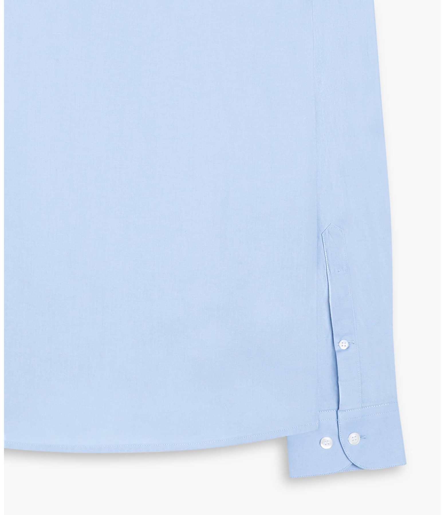 Camisa Tricoline Lycra Ml Azul Seco