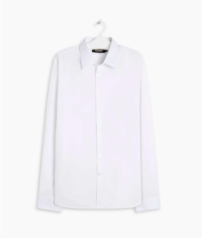 Camisa Tricoline Lycra Ml Branco