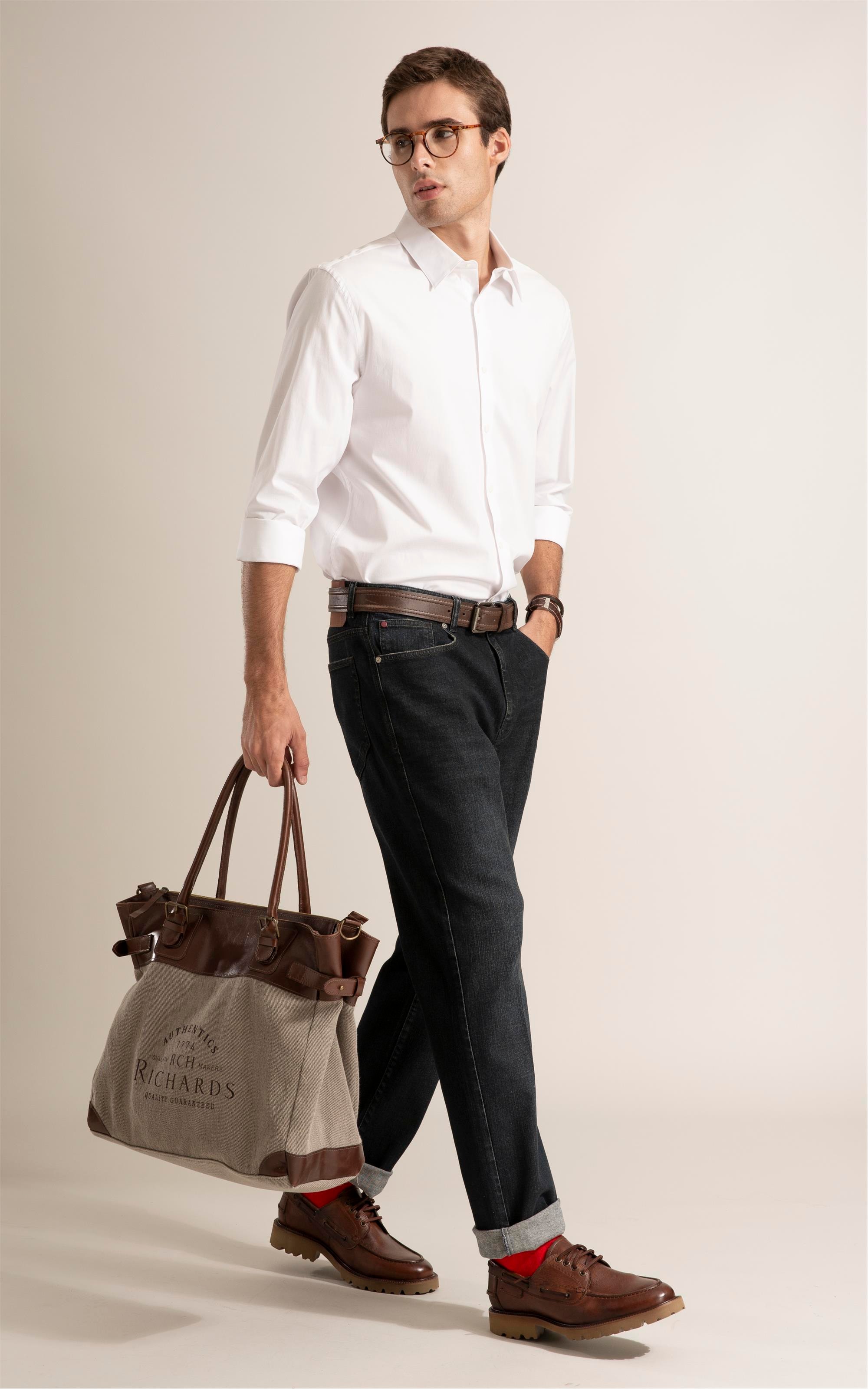 Camisa Tricoline Lycra Ml Branco