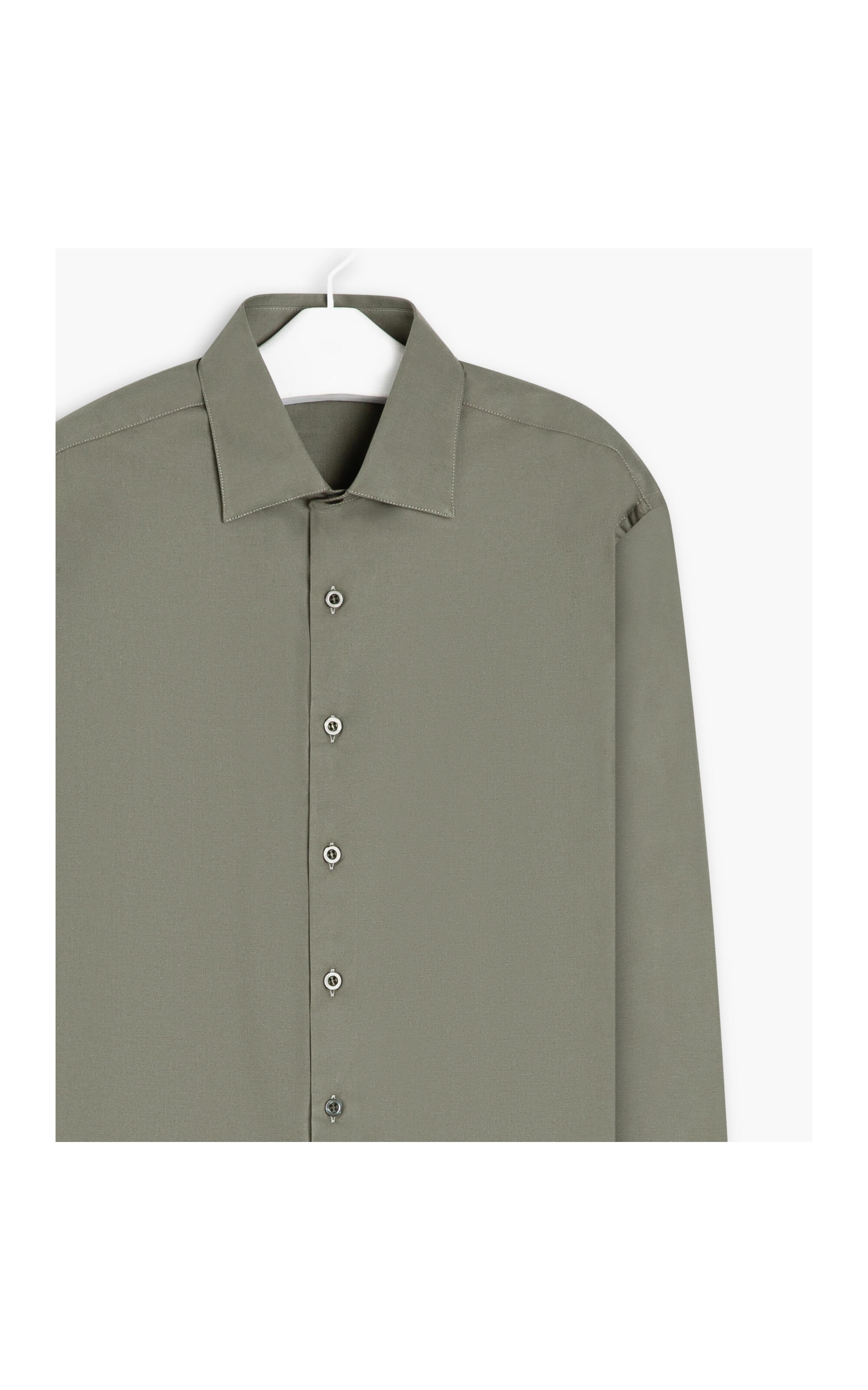 Camisa Tricoline Lycra Ml Charcoal