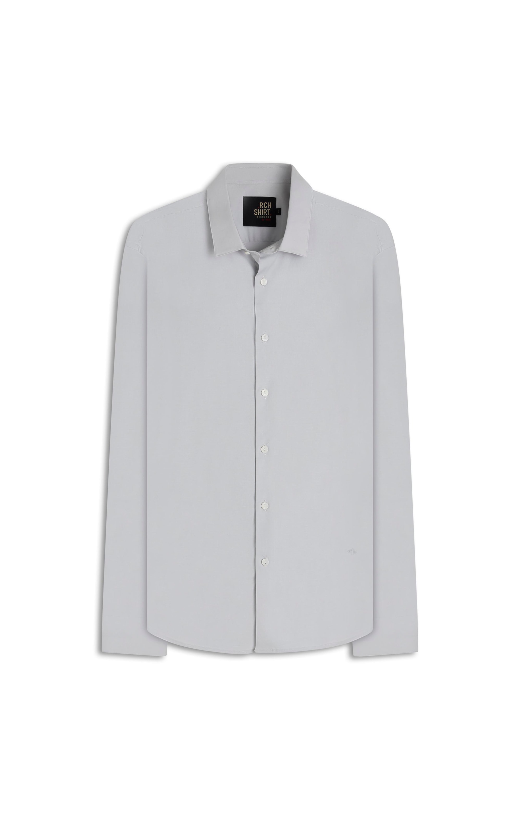 Camisa Tricoline Lycra Ml Cinza Claro