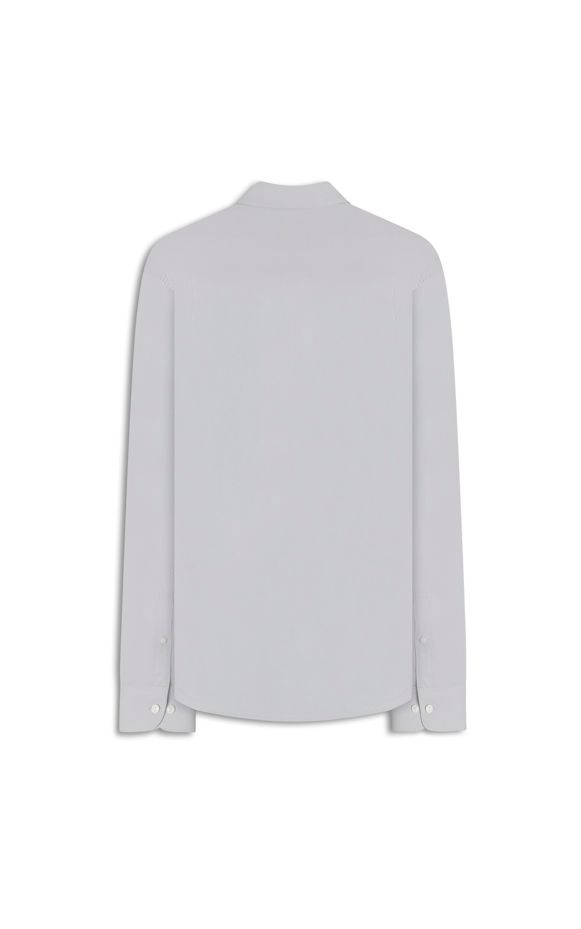Camisa Tricoline Lycra Ml Cinza Claro
