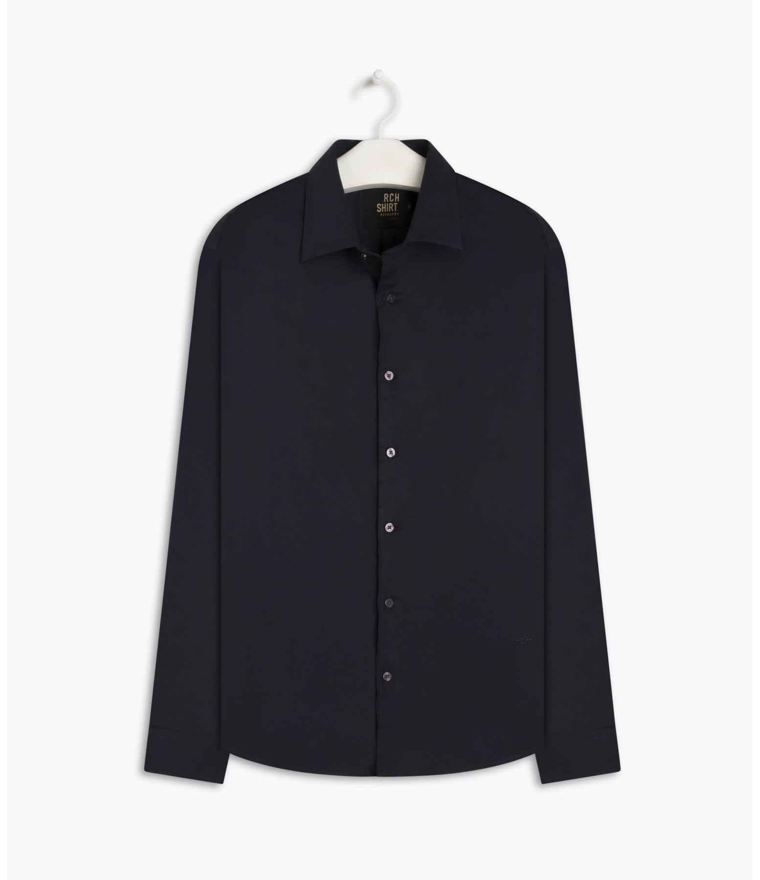 Camisa Tricoline Lycra Ml Dark Navy