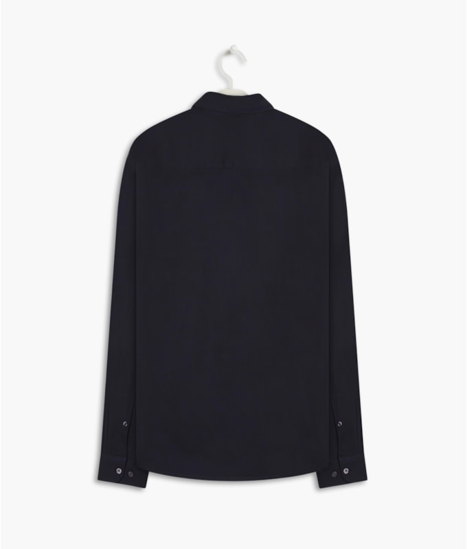 Camisa Tricoline Lycra Ml Dark Navy