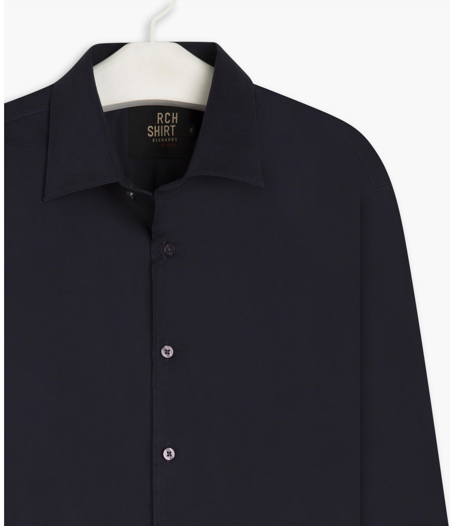 Camisa Tricoline Lycra Ml Dark Navy