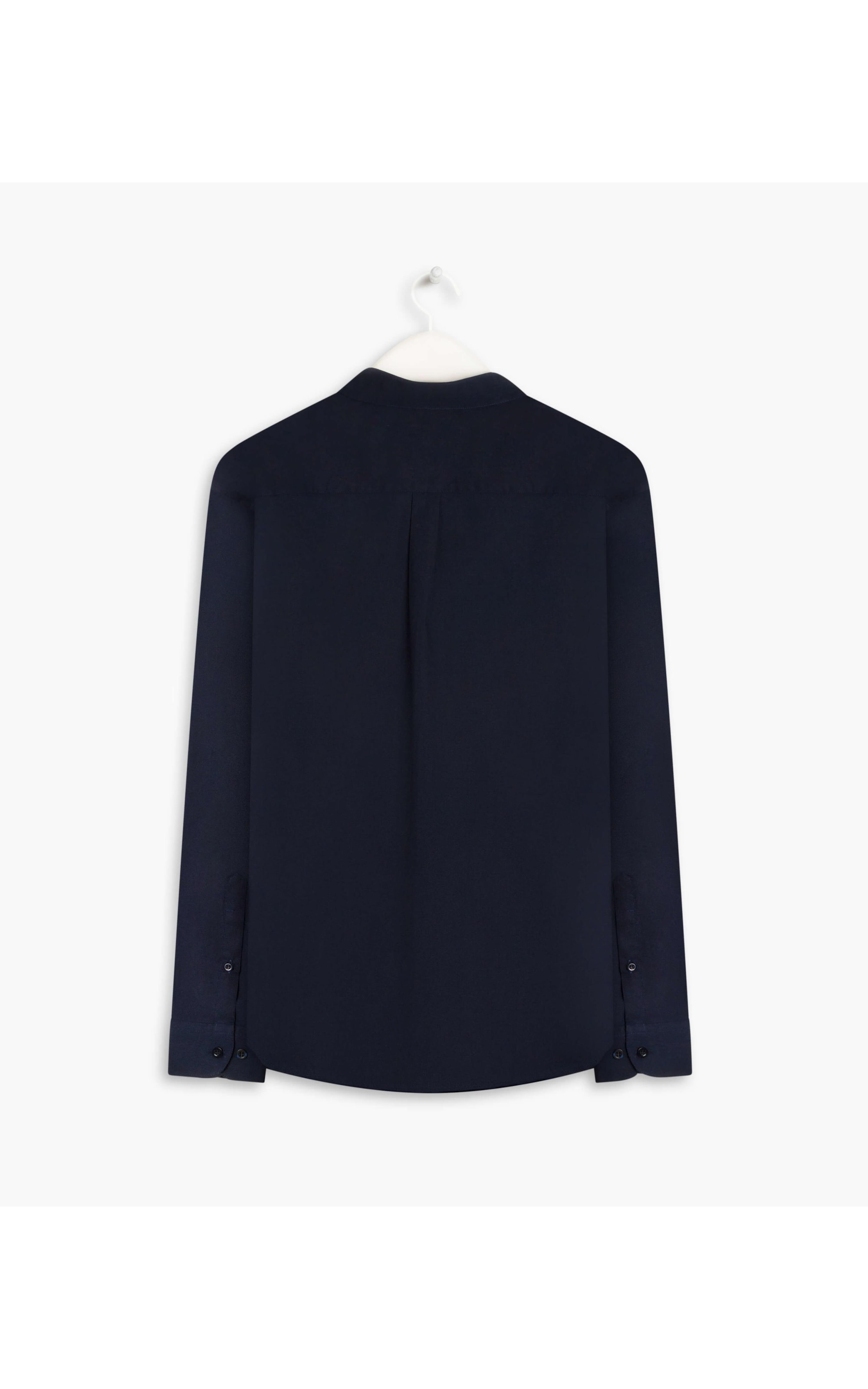 Camisa Tricoline Lycra Ml Dark Navy