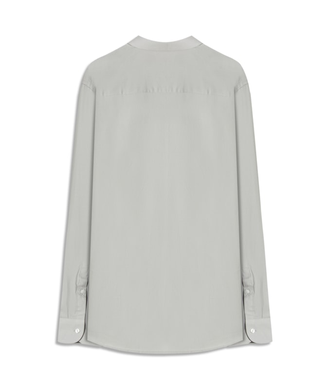 Camisa Tricoline Lycra Ml Prata