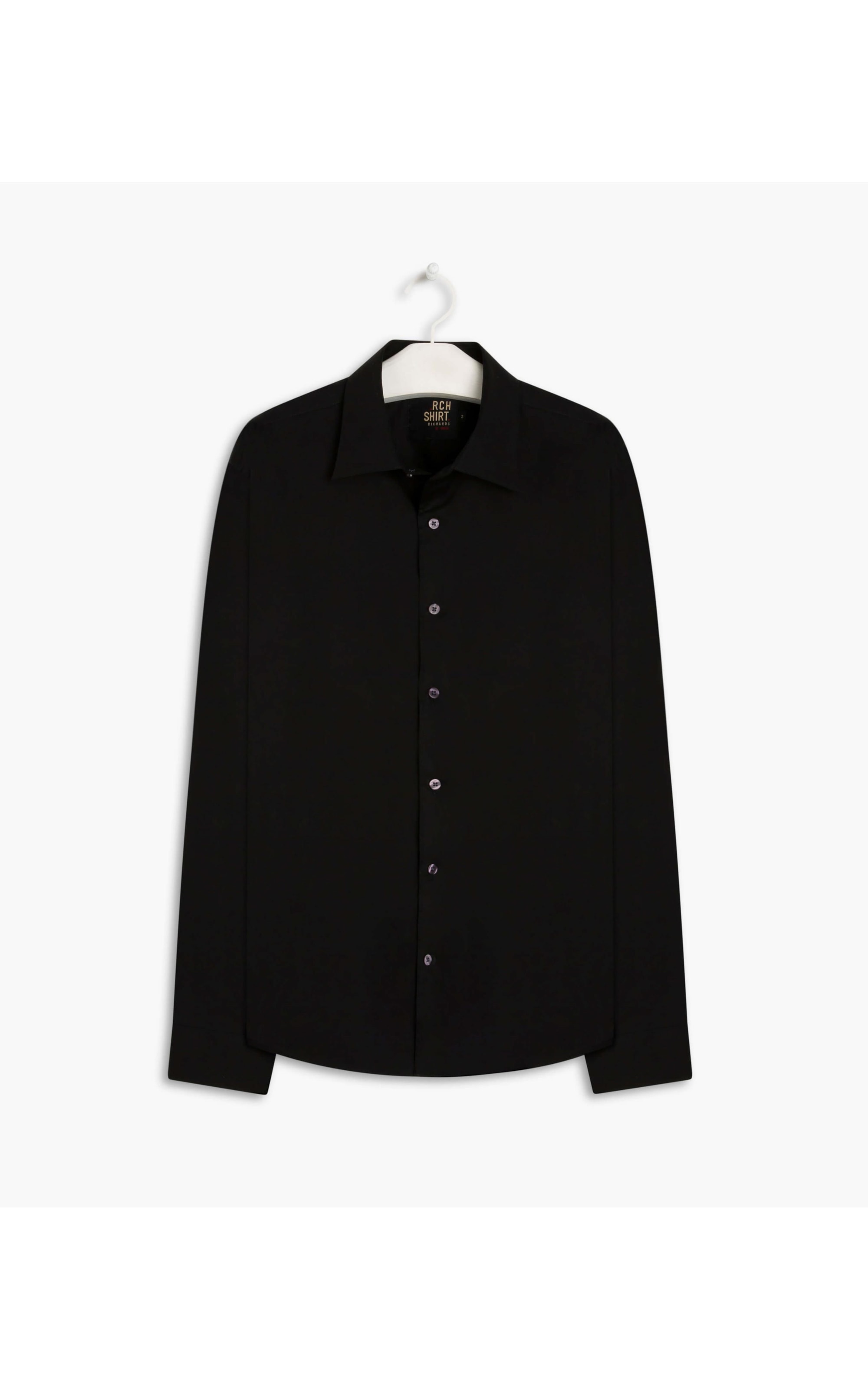 Camisa Tricoline Lycra Ml Preto