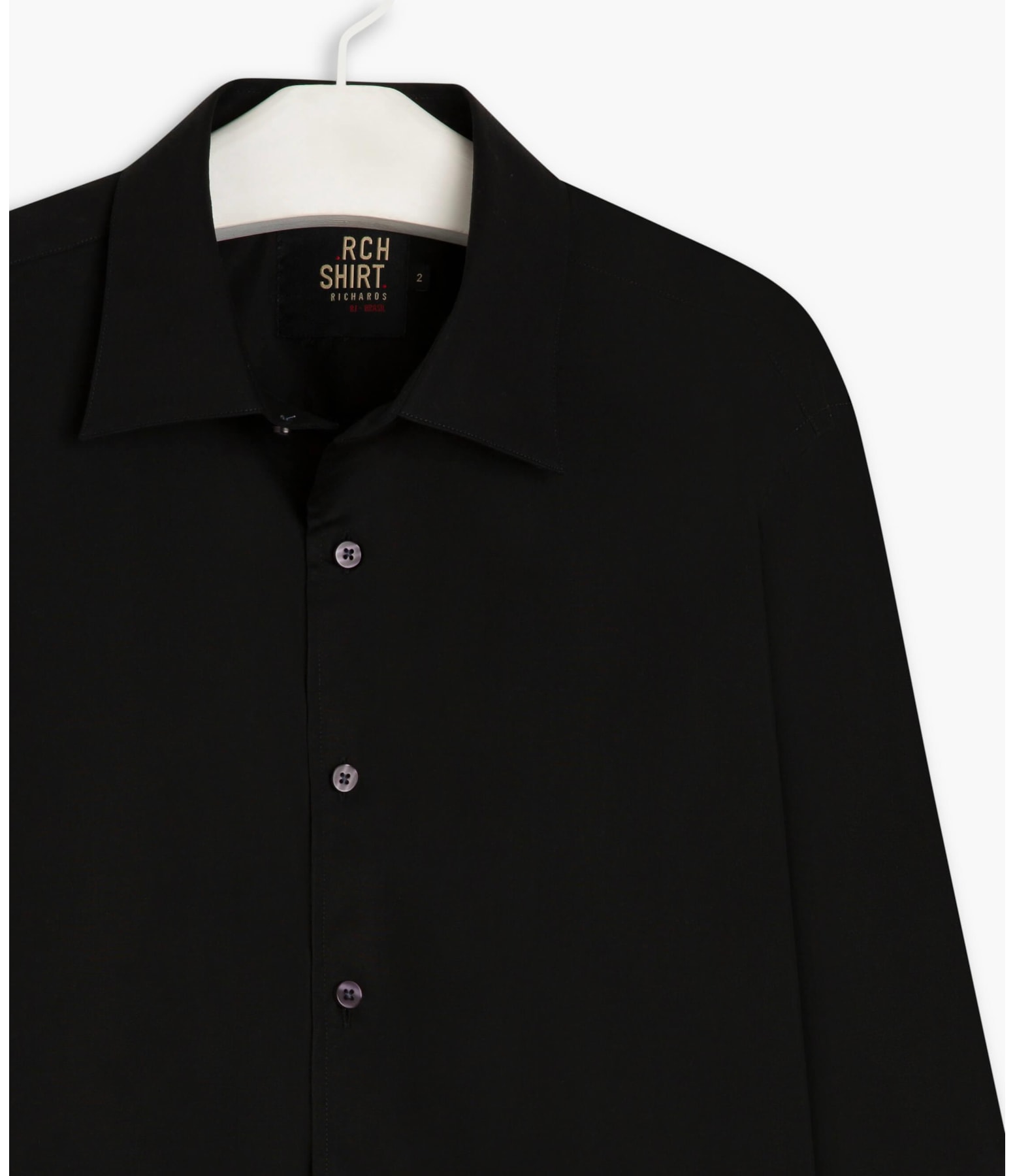 Camisa Tricoline Lycra Ml Preto