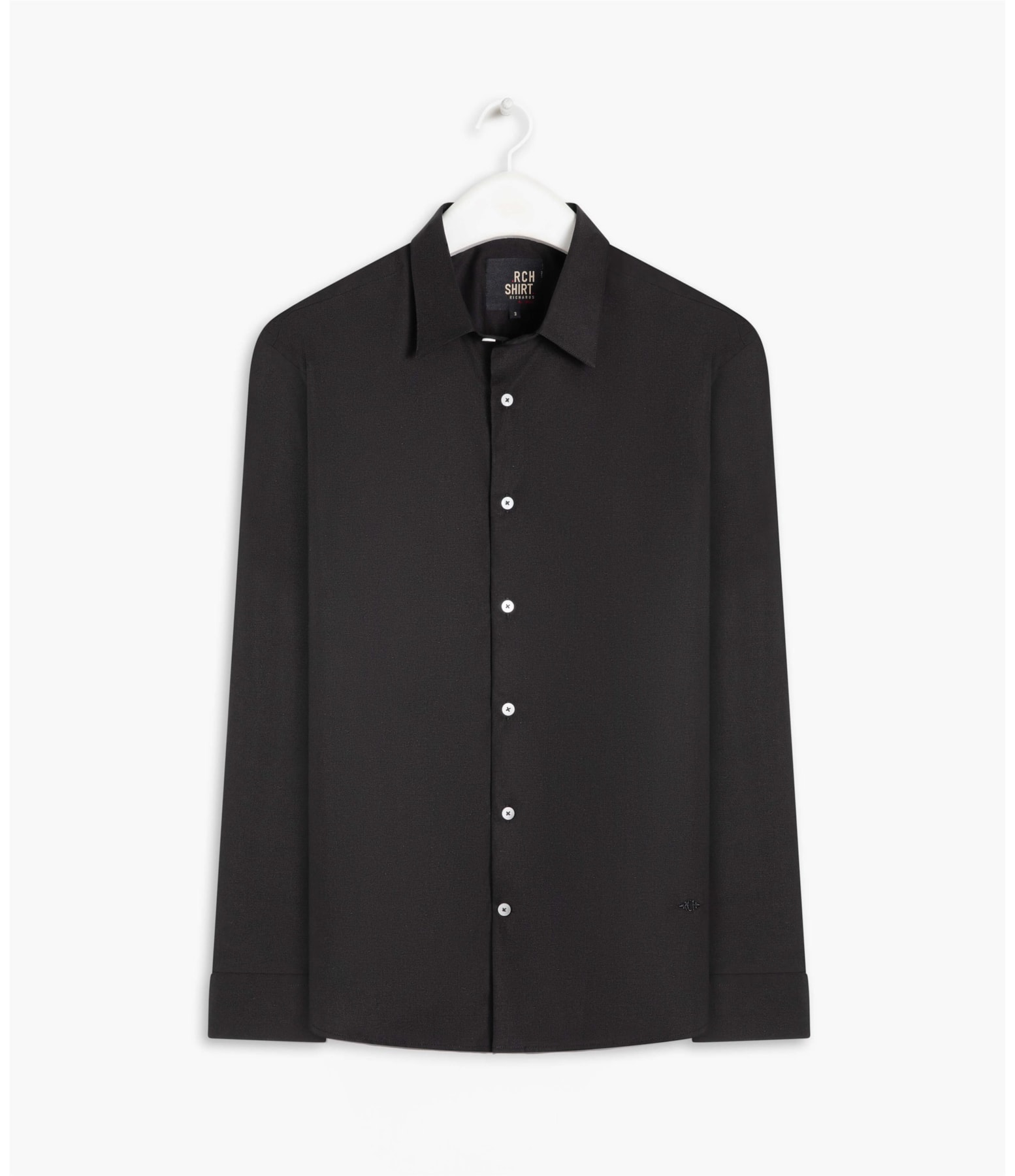 Camisa Tricoline Lycra Ml Preto