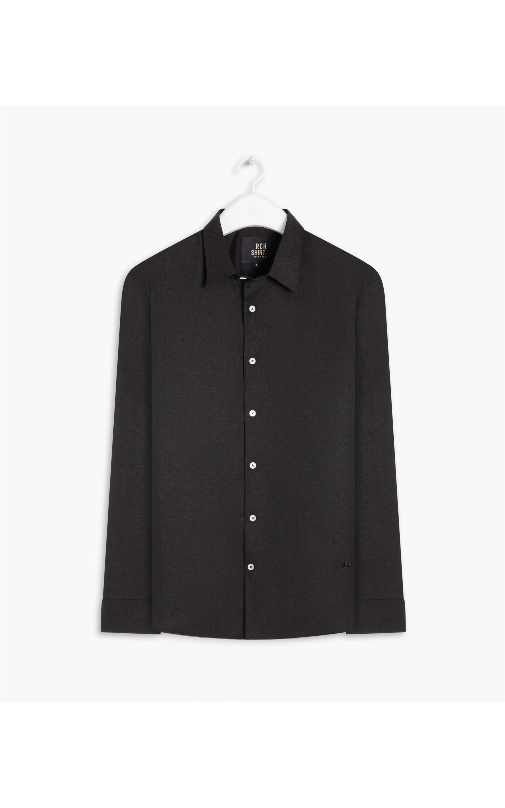 Camisa Tricoline Lycra Ml Preto