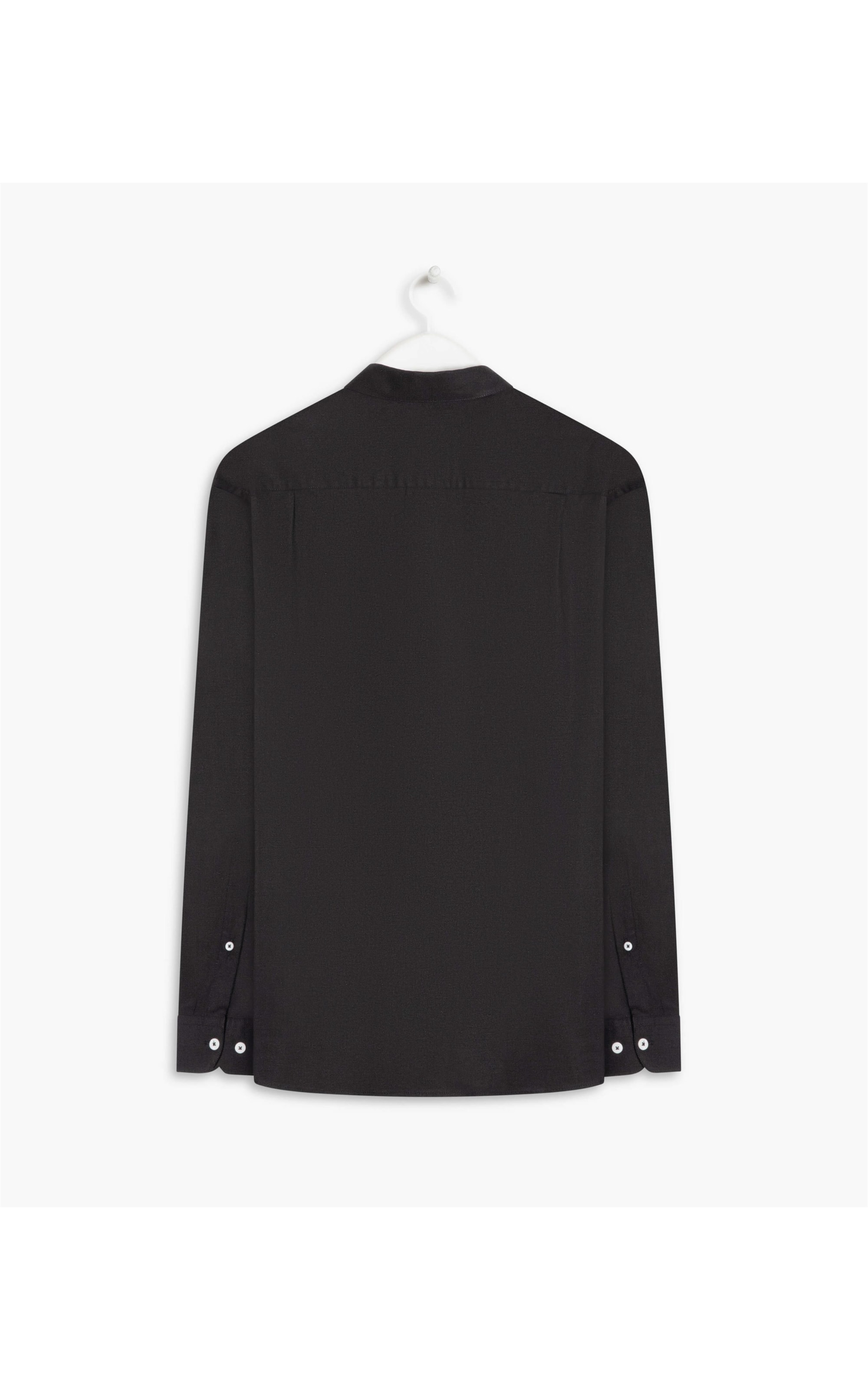 Camisa Tricoline Lycra Ml Preto