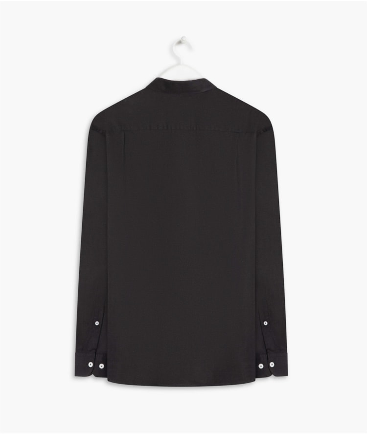 Camisa Tricoline Lycra Ml Preto