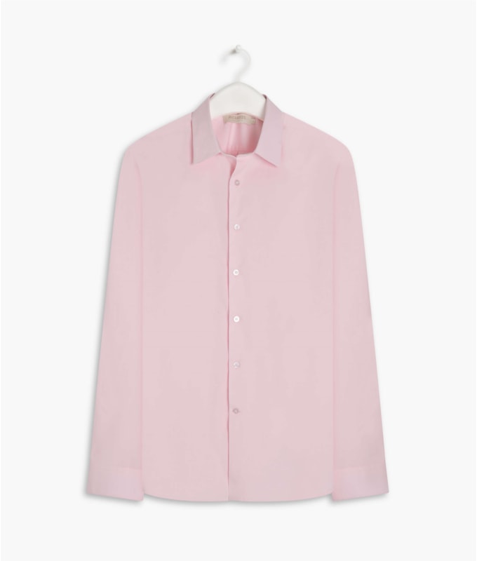 Camisa Tricoline Lycra Ml Rosa