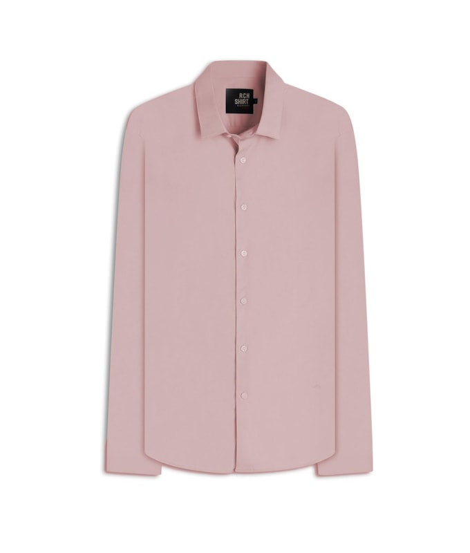 Camisa Tricoline Lycra Ml Rosa Velho