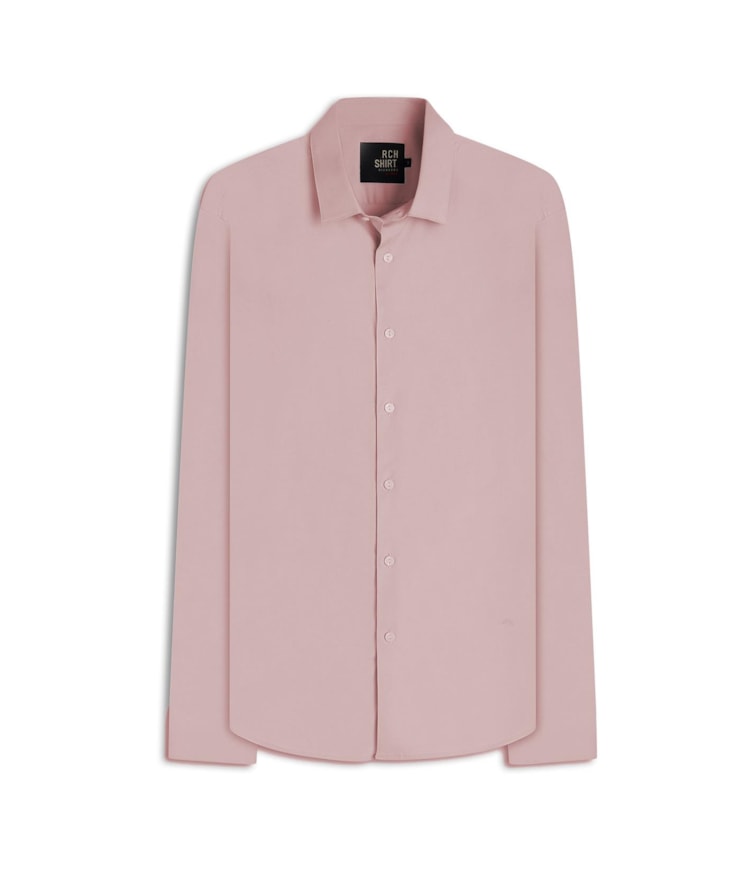 Camisa Tricoline Lycra Ml Rosa Velho