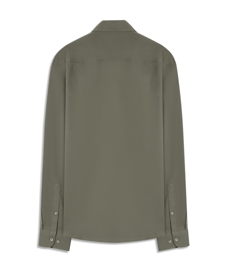 Camisa Tricoline Lycra Verde Army