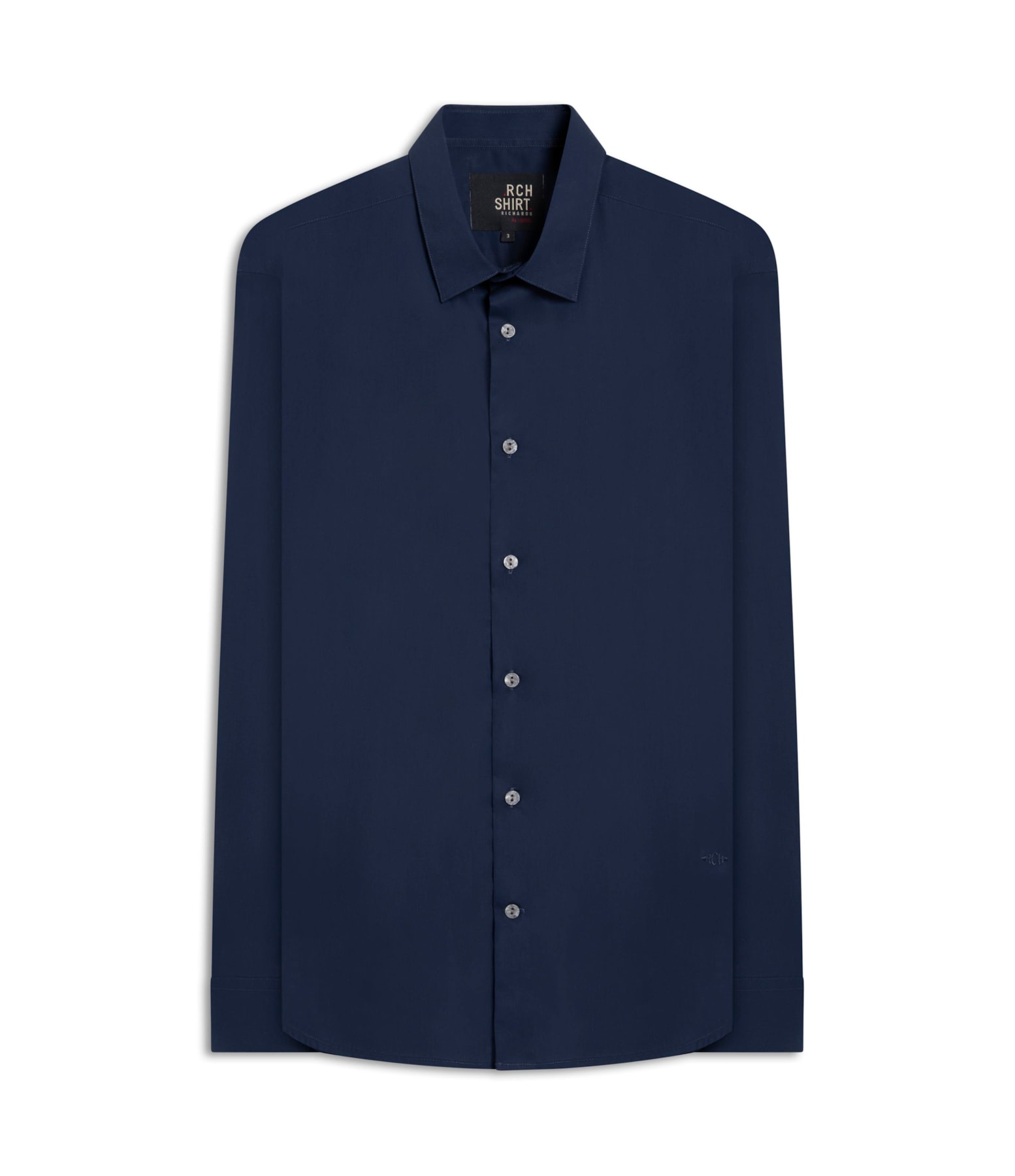 Camisa Tricoline Ml Dark Navy