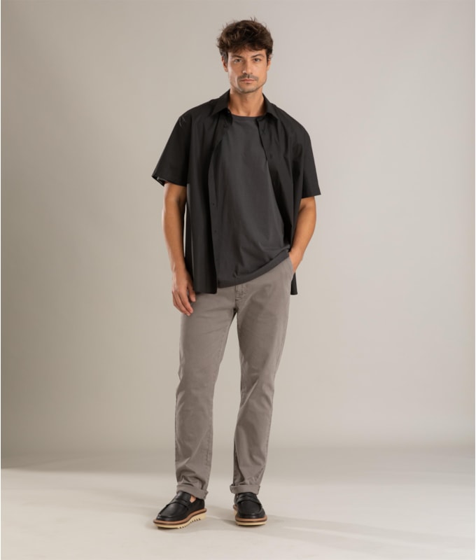 Camisa Tricoline Preto