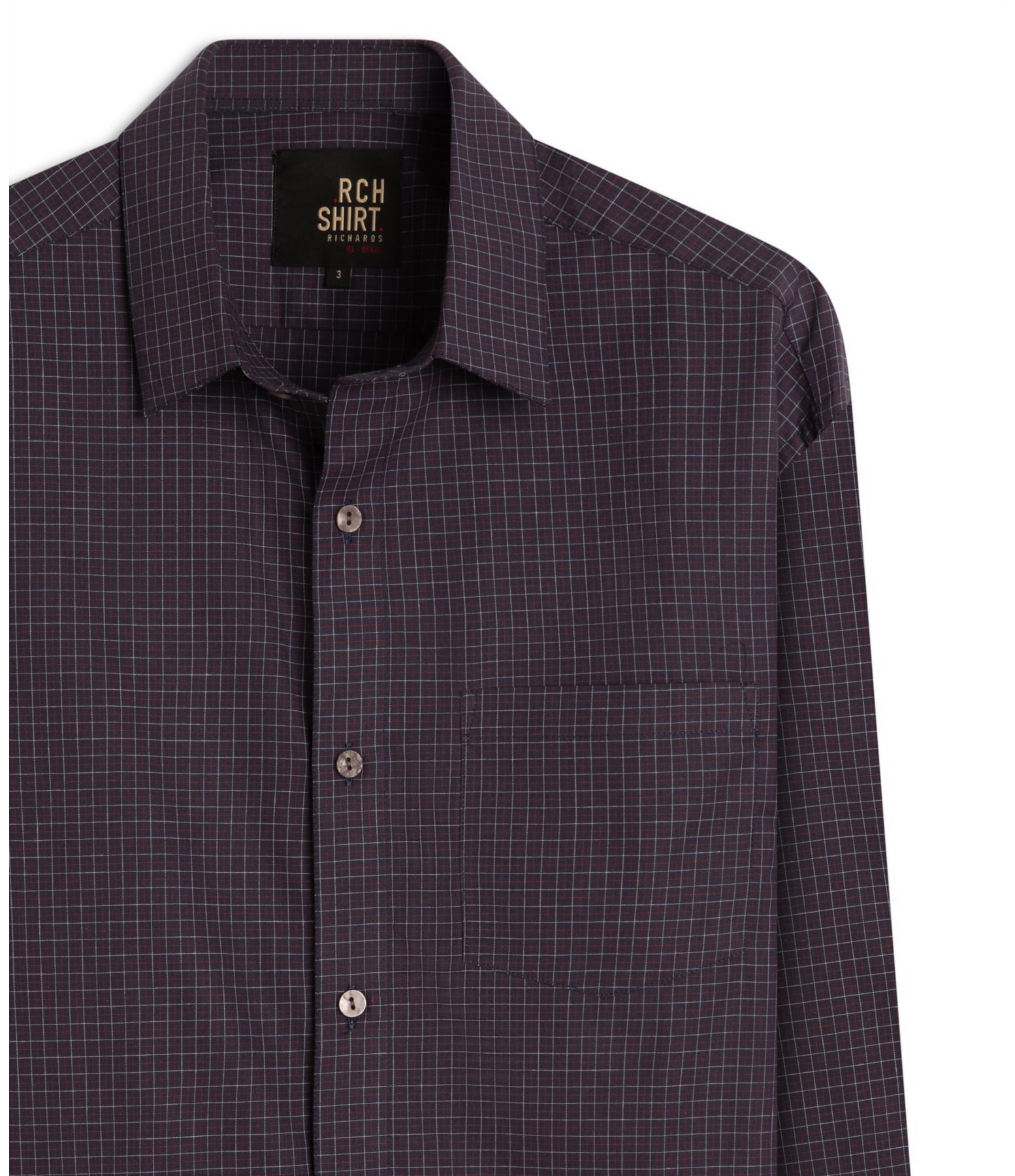 Camisa Tricoline Rafael Ml Marinho