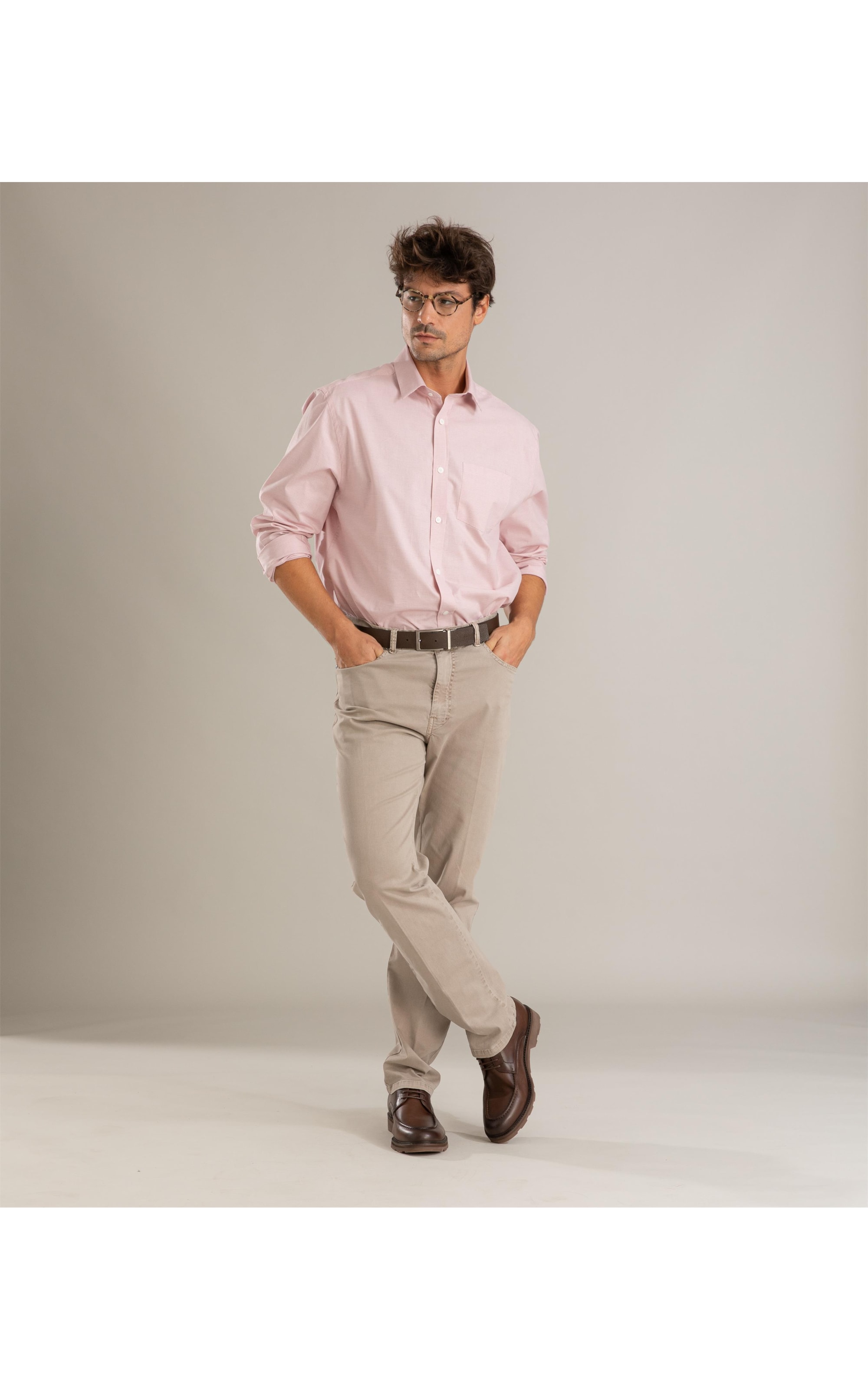 Camisa Tricoline Roberto Ml Vermelho