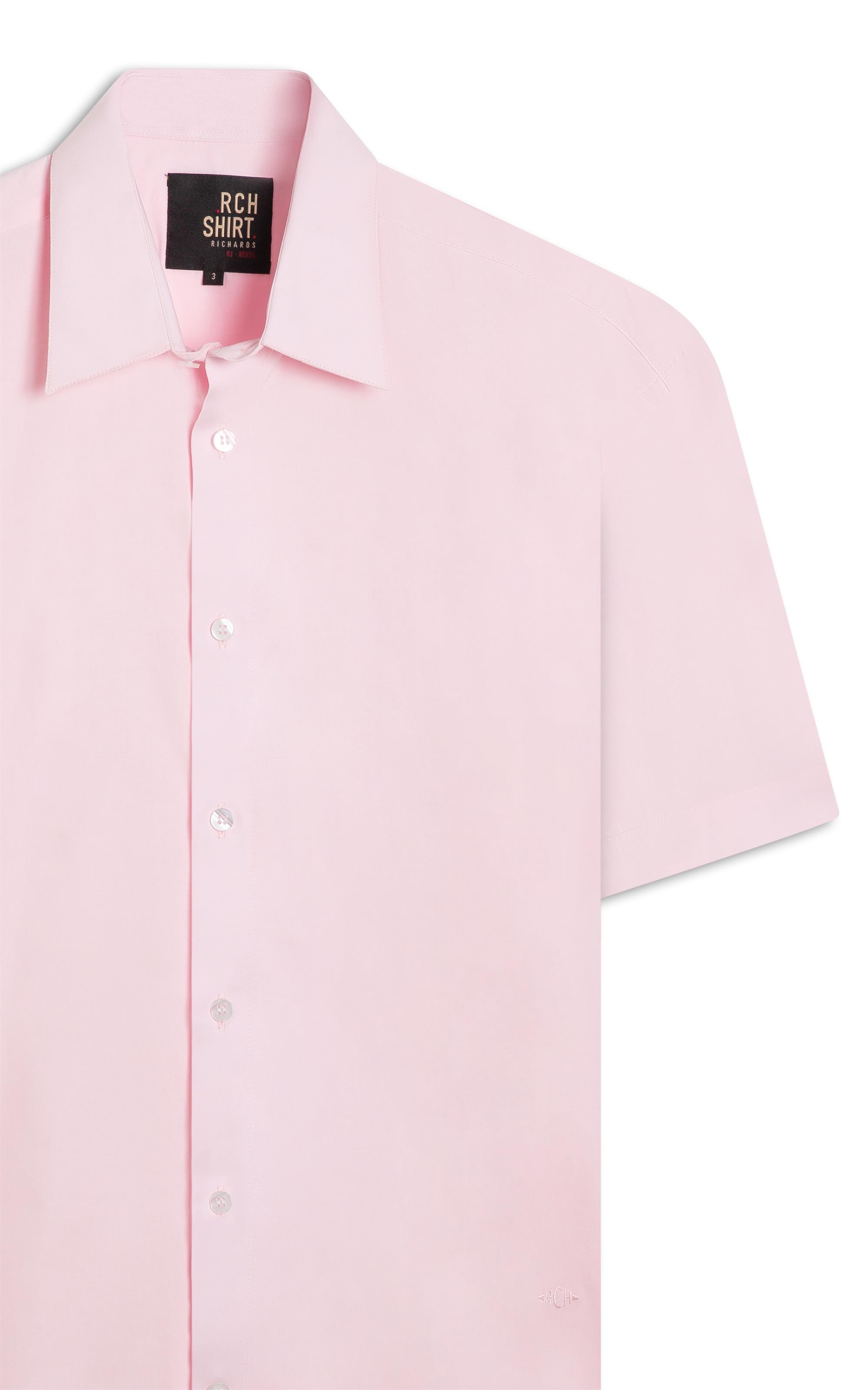 Camisa Tricoline Rosa