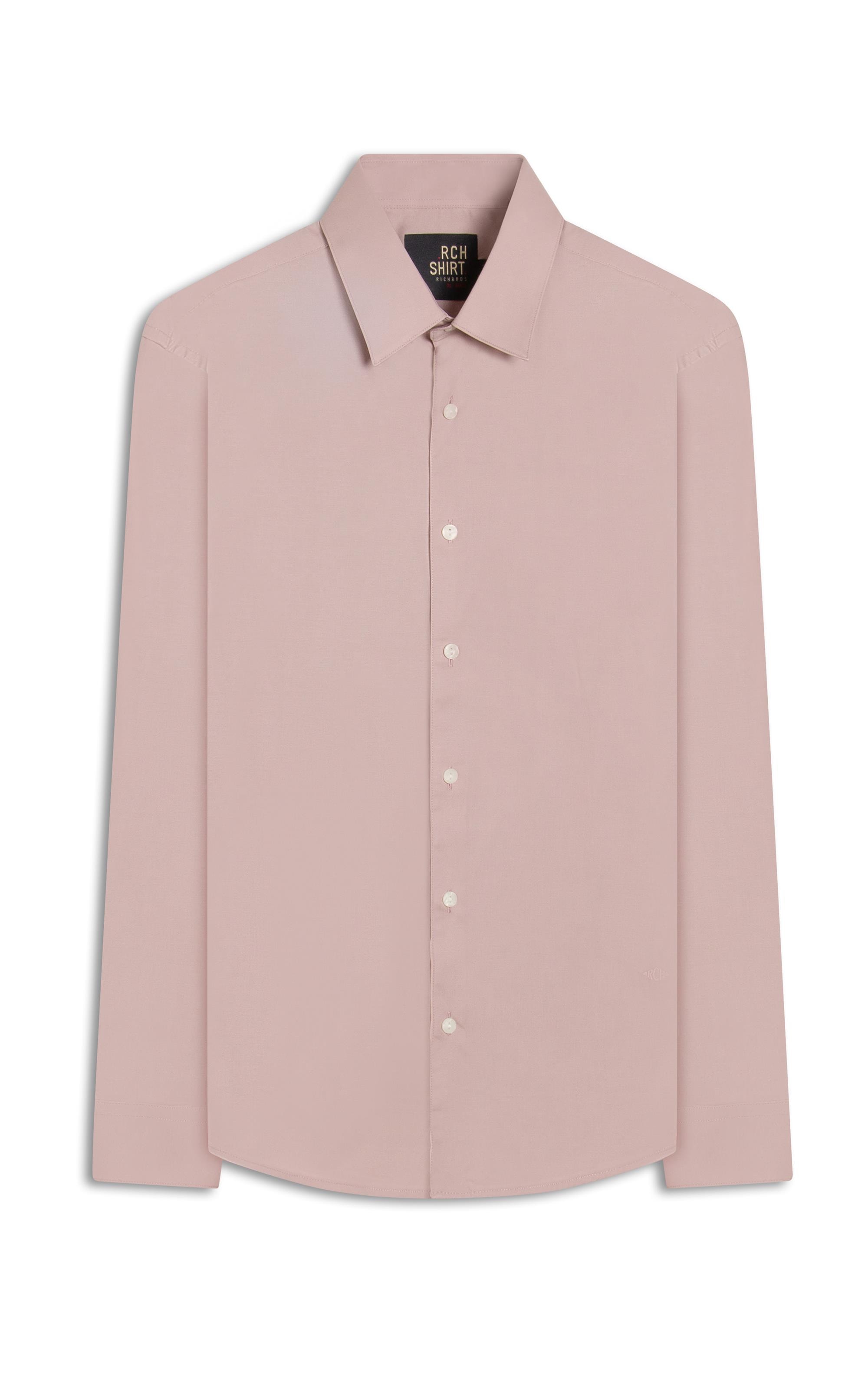 Camisa Tricoline Rosa Velho
