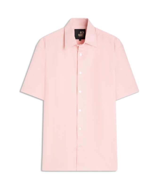 Camisa Tricoline Rosa Velho