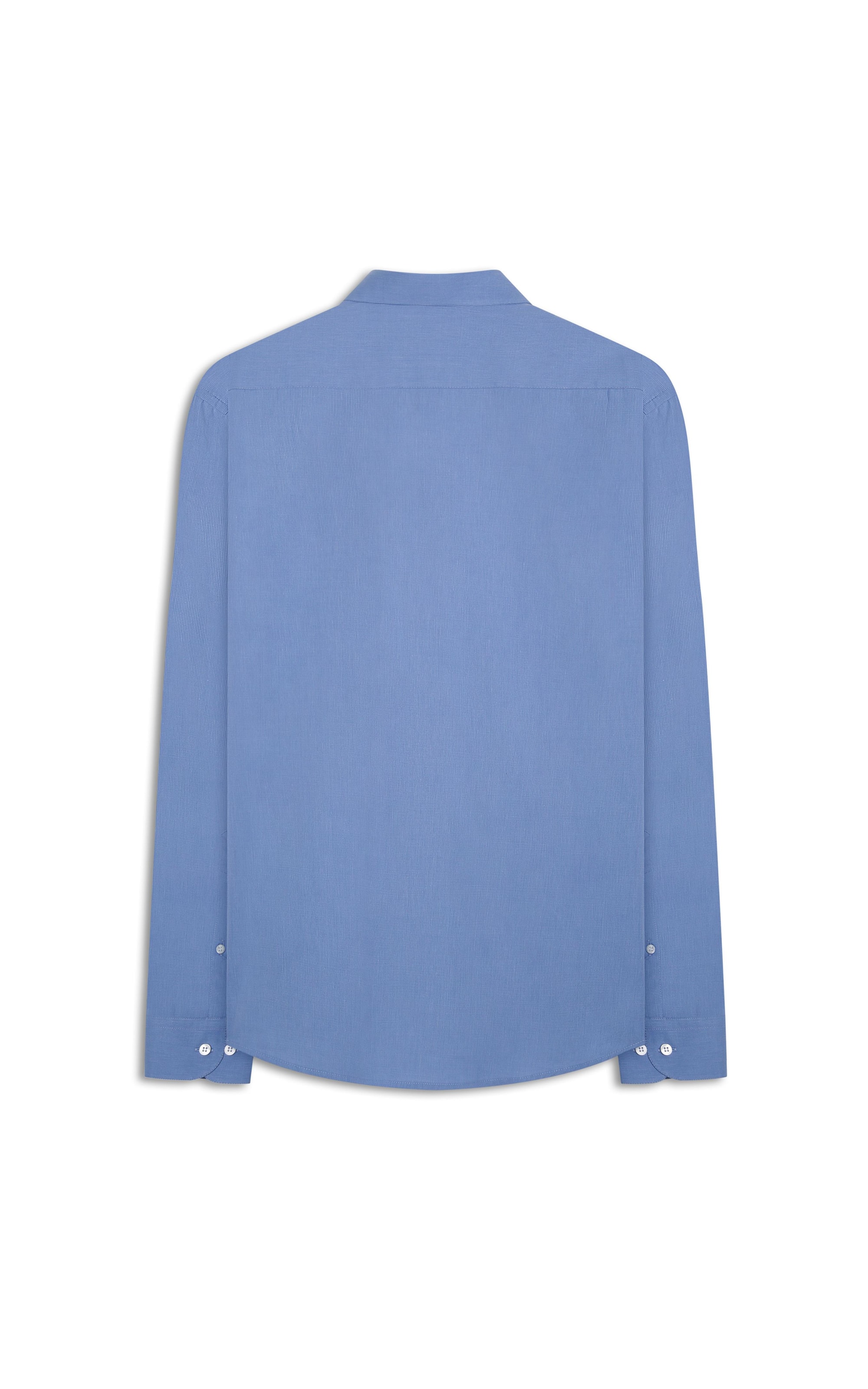 Camisa Tricoline Silvio Ml Azul Pervante