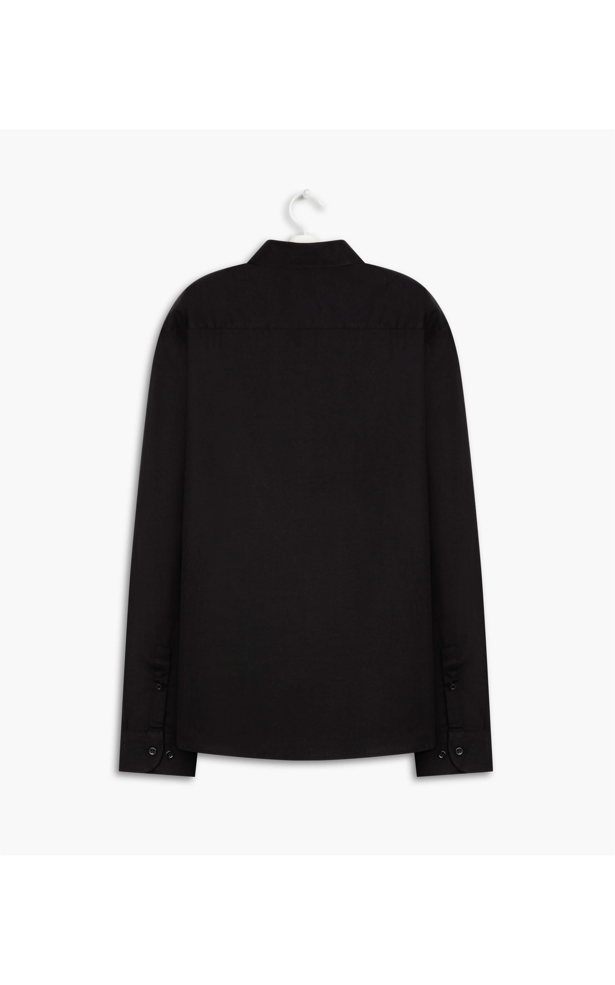 Camisa Tricoline Stretch Bd Ml Preto