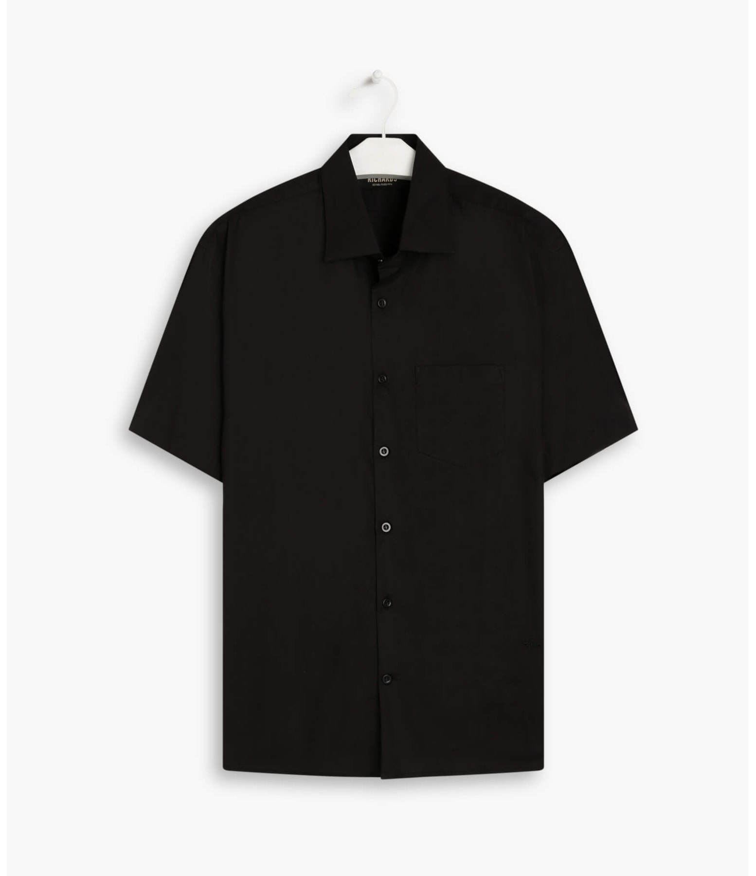 Camisa Tricoline Stretch Mc Preto