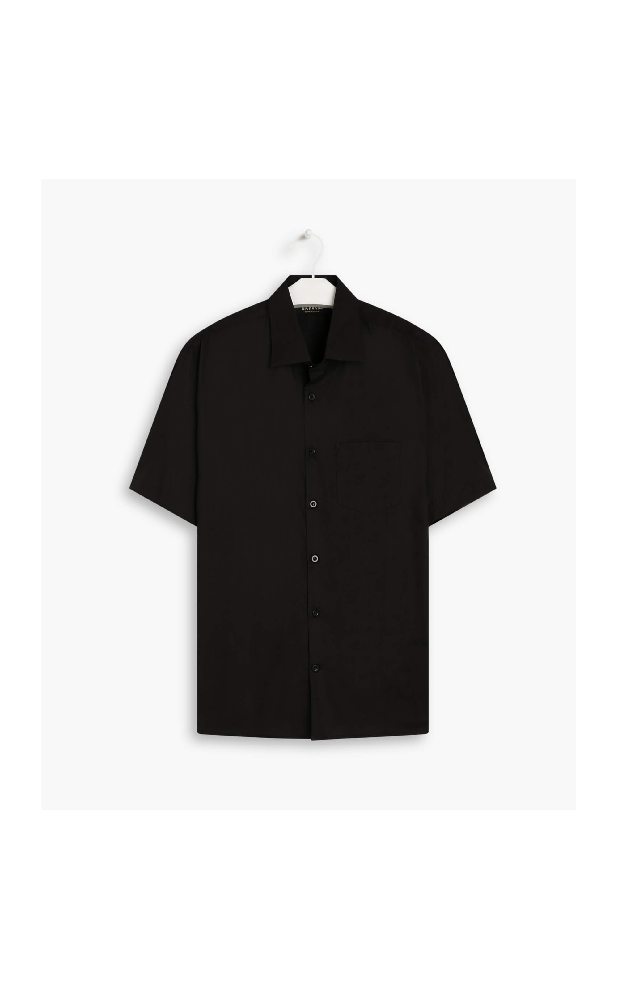 Camisa Tricoline Stretch Mc Preto