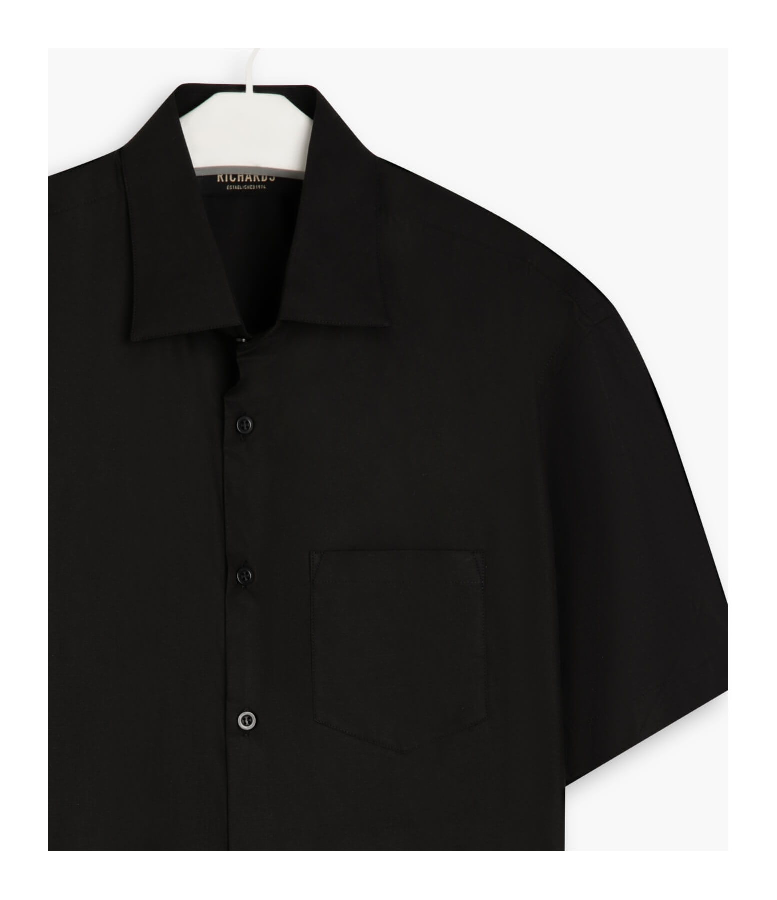 Camisa Tricoline Stretch Mc Preto