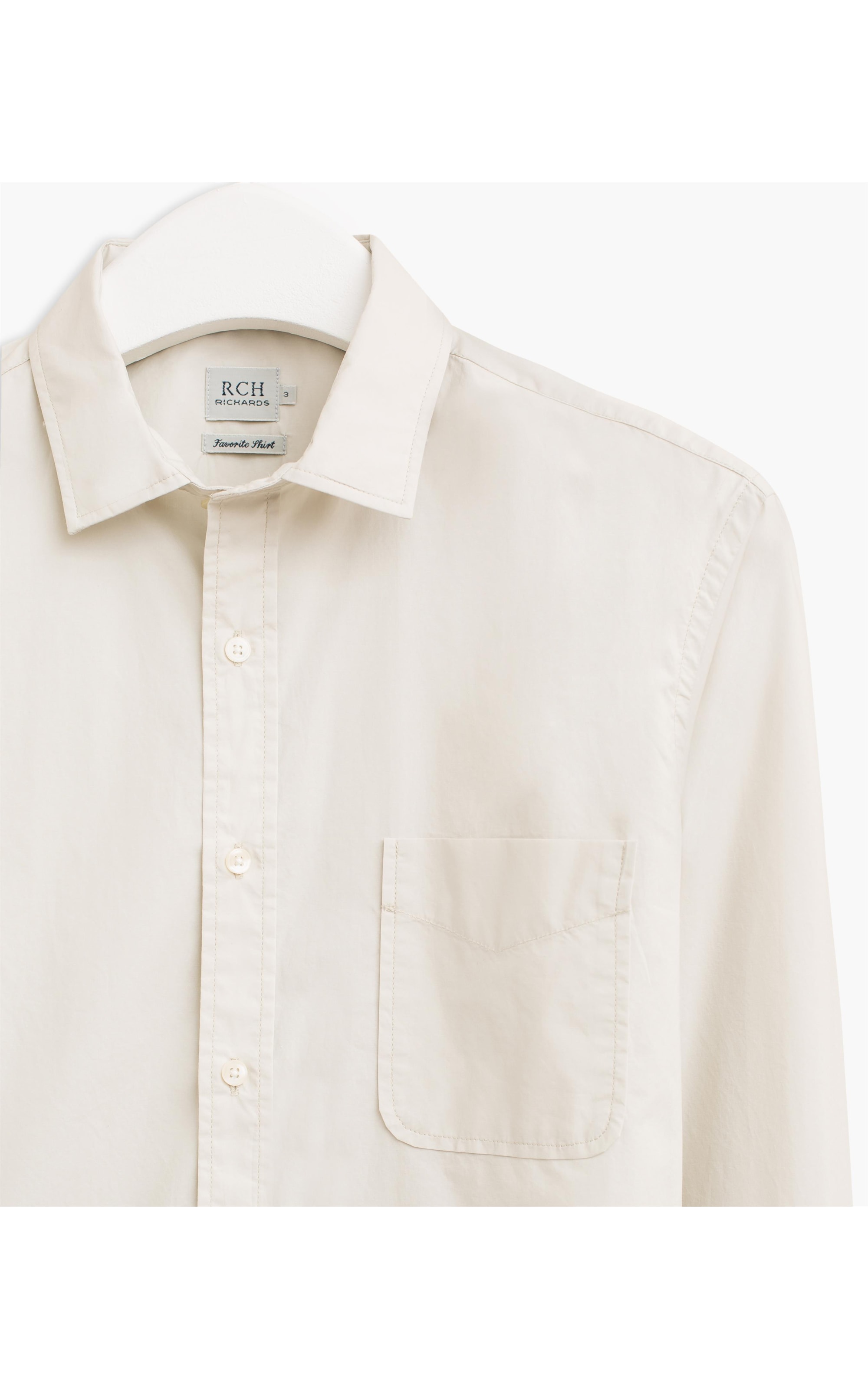 Camisa Tricoline Summer Ml Creme