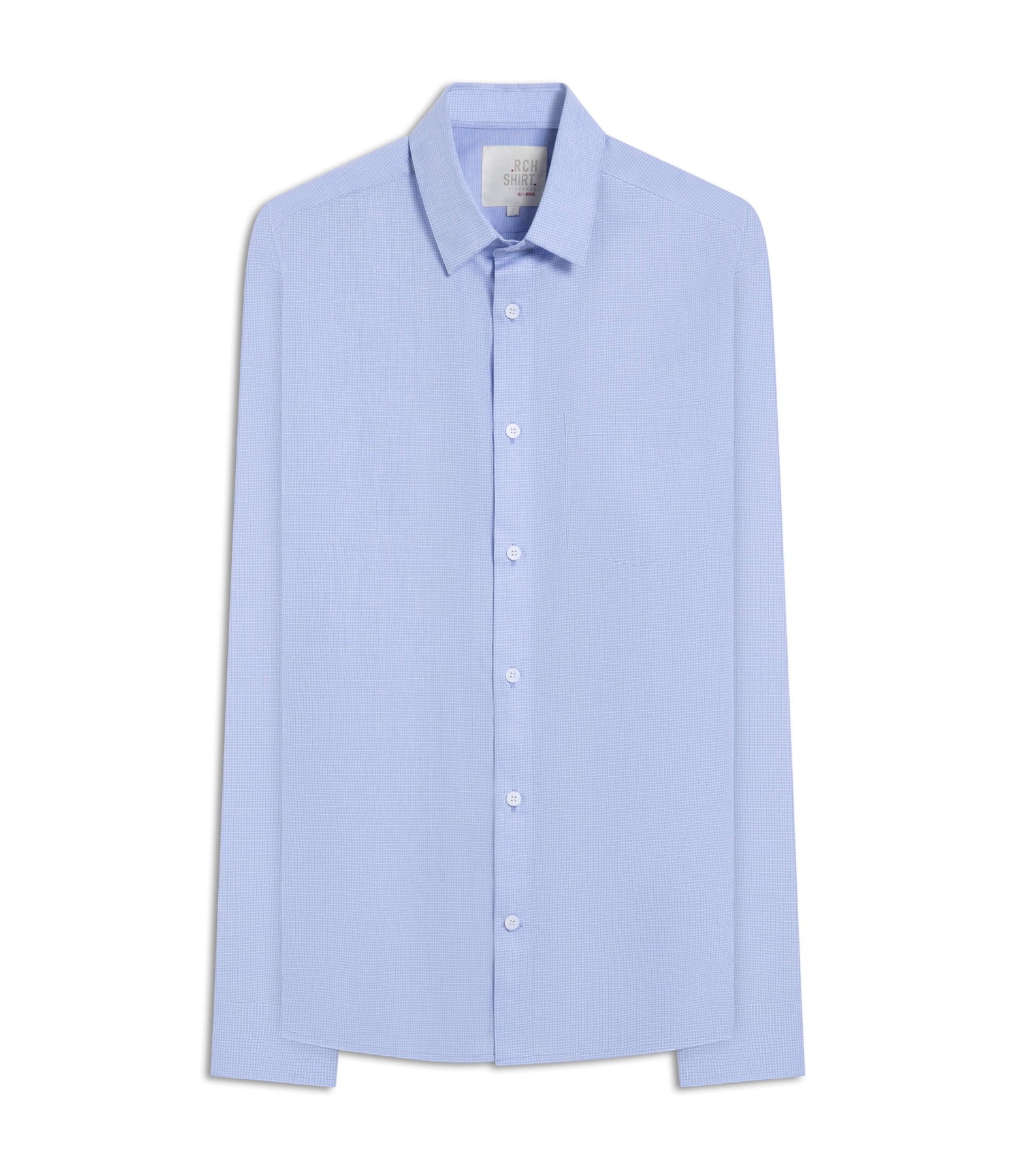 Camisa Tricoline Xadrez Fausto Ml Azul Bic