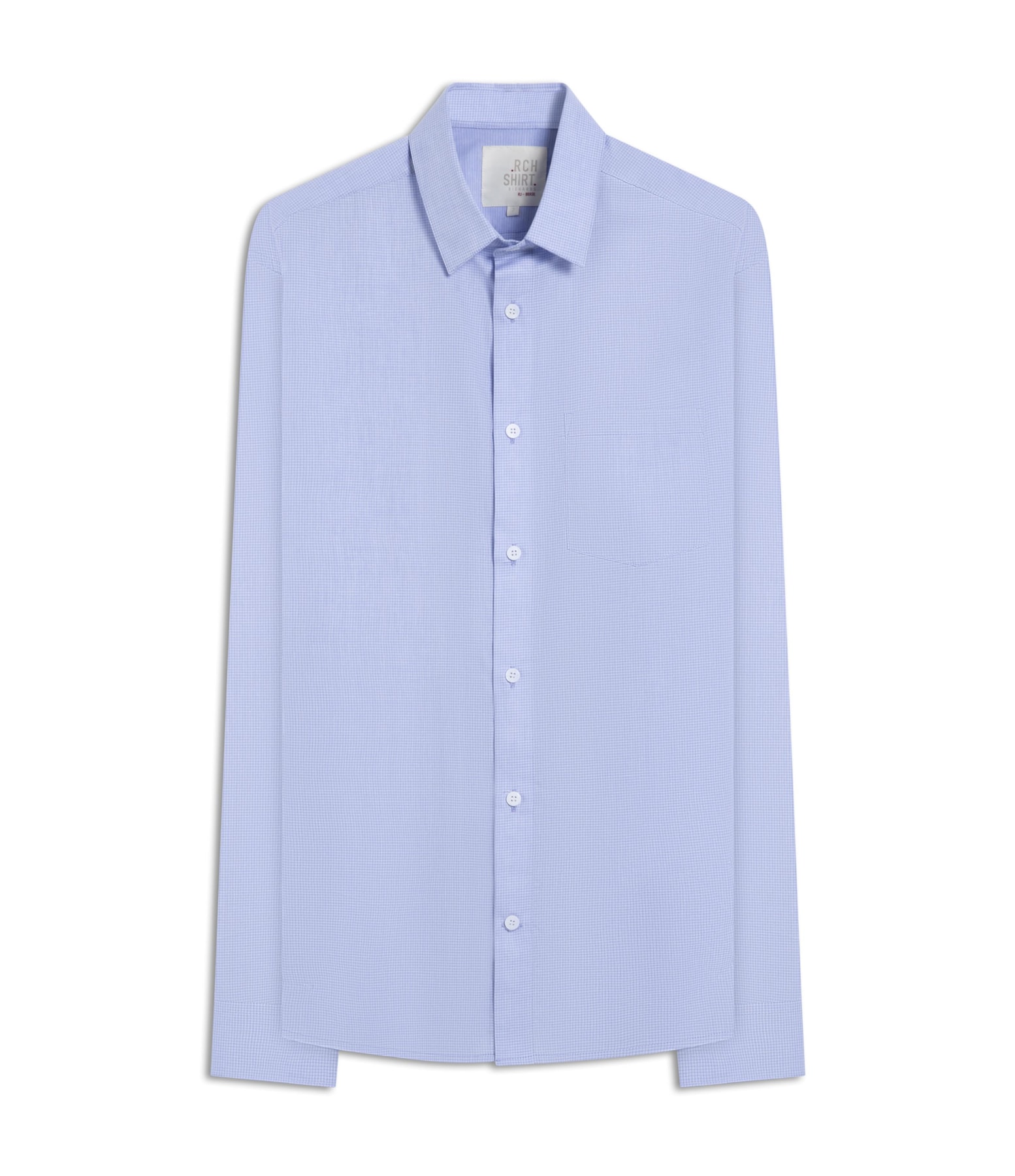 Camisa Tricoline Xadrez Fausto Ml Azul Bic