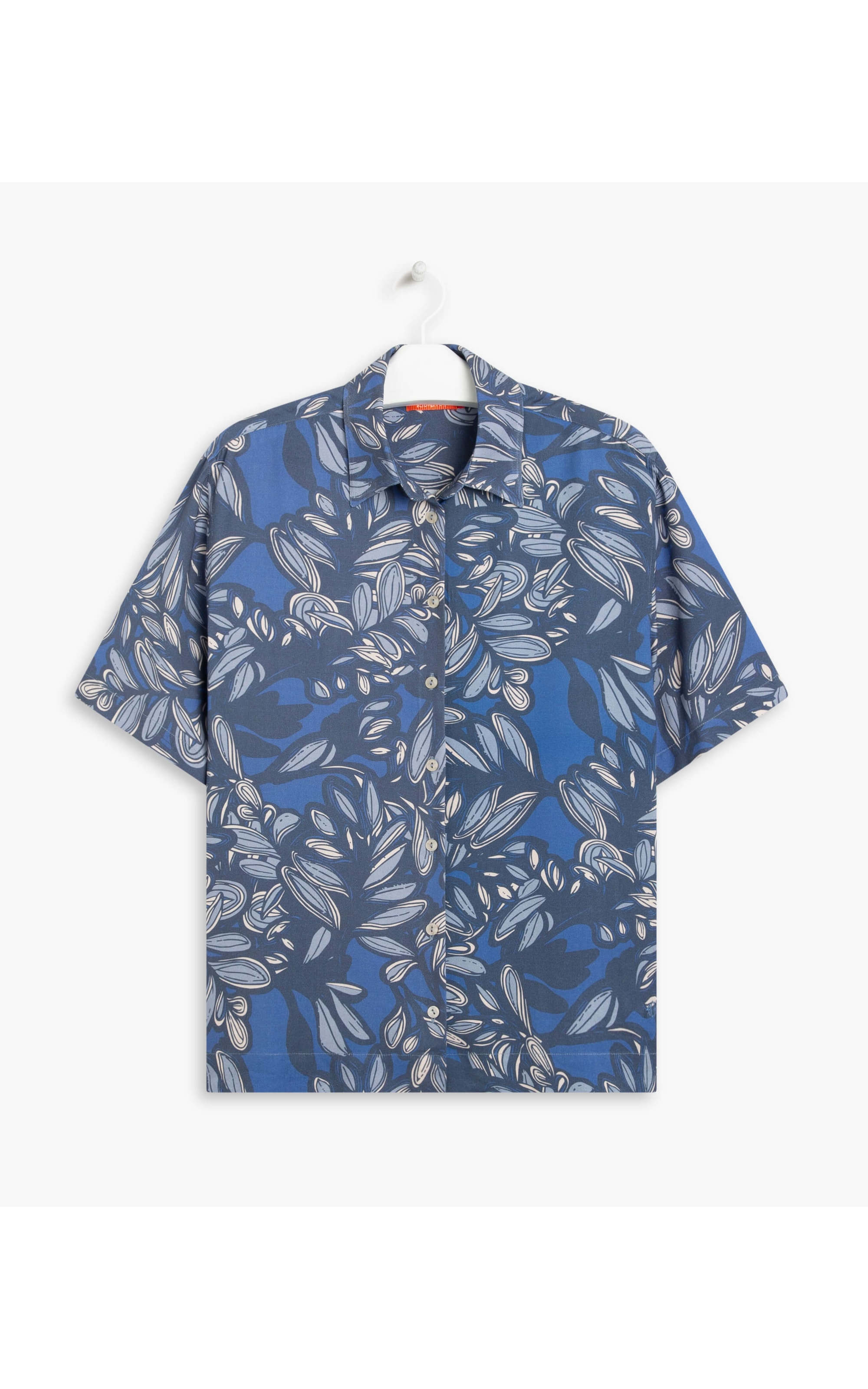 Camisa Trivia Barrado Viscose Royal