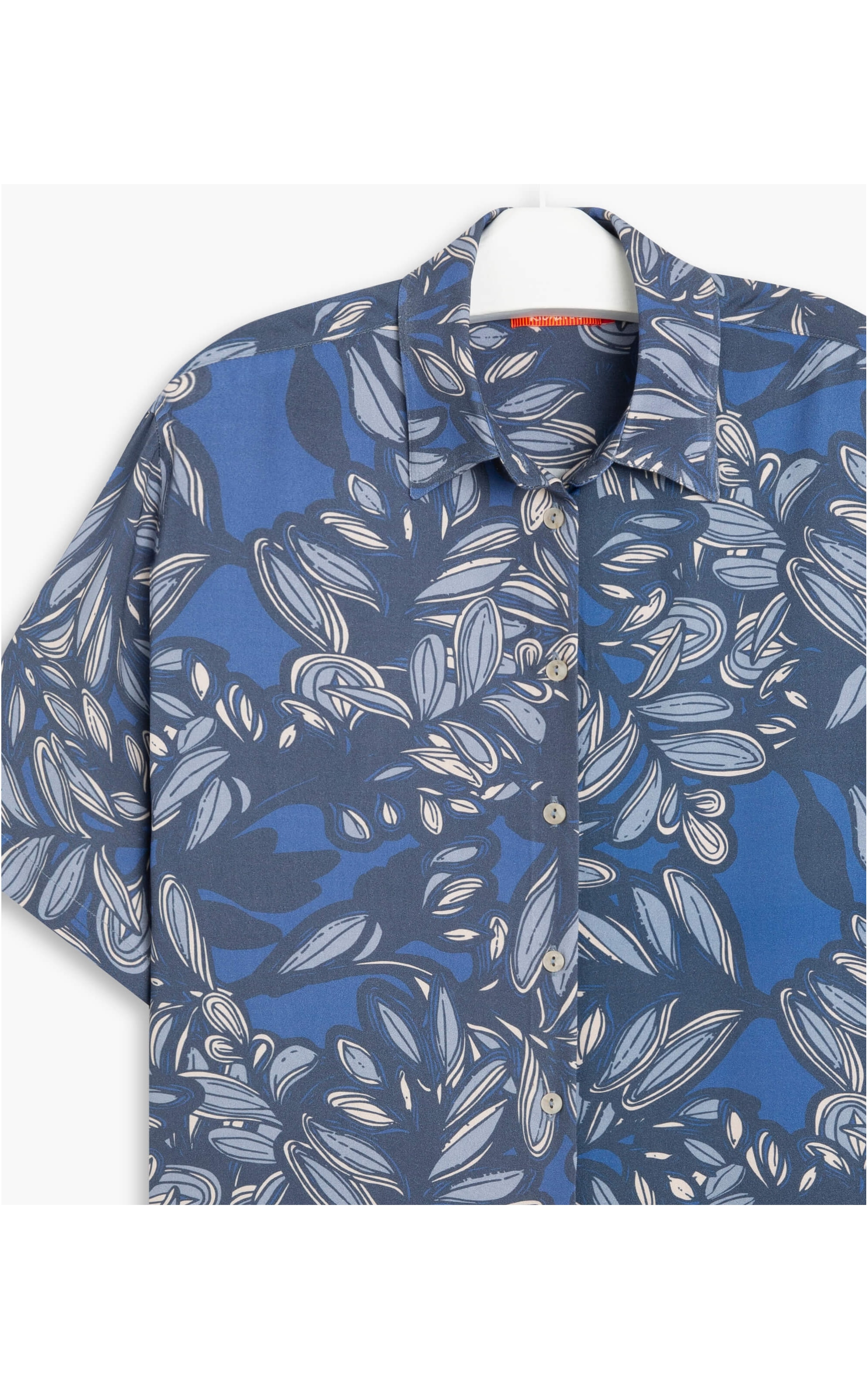 Camisa Trivia Barrado Viscose Royal