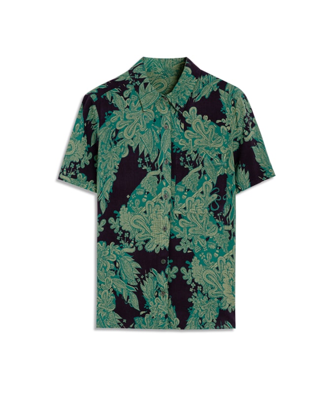 Camisa Trivia Est Floral Verde Jade