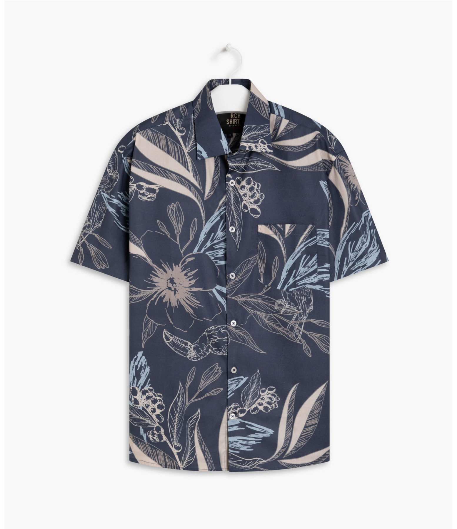 Camisa Tucano Estampada Mc  Dark Navy