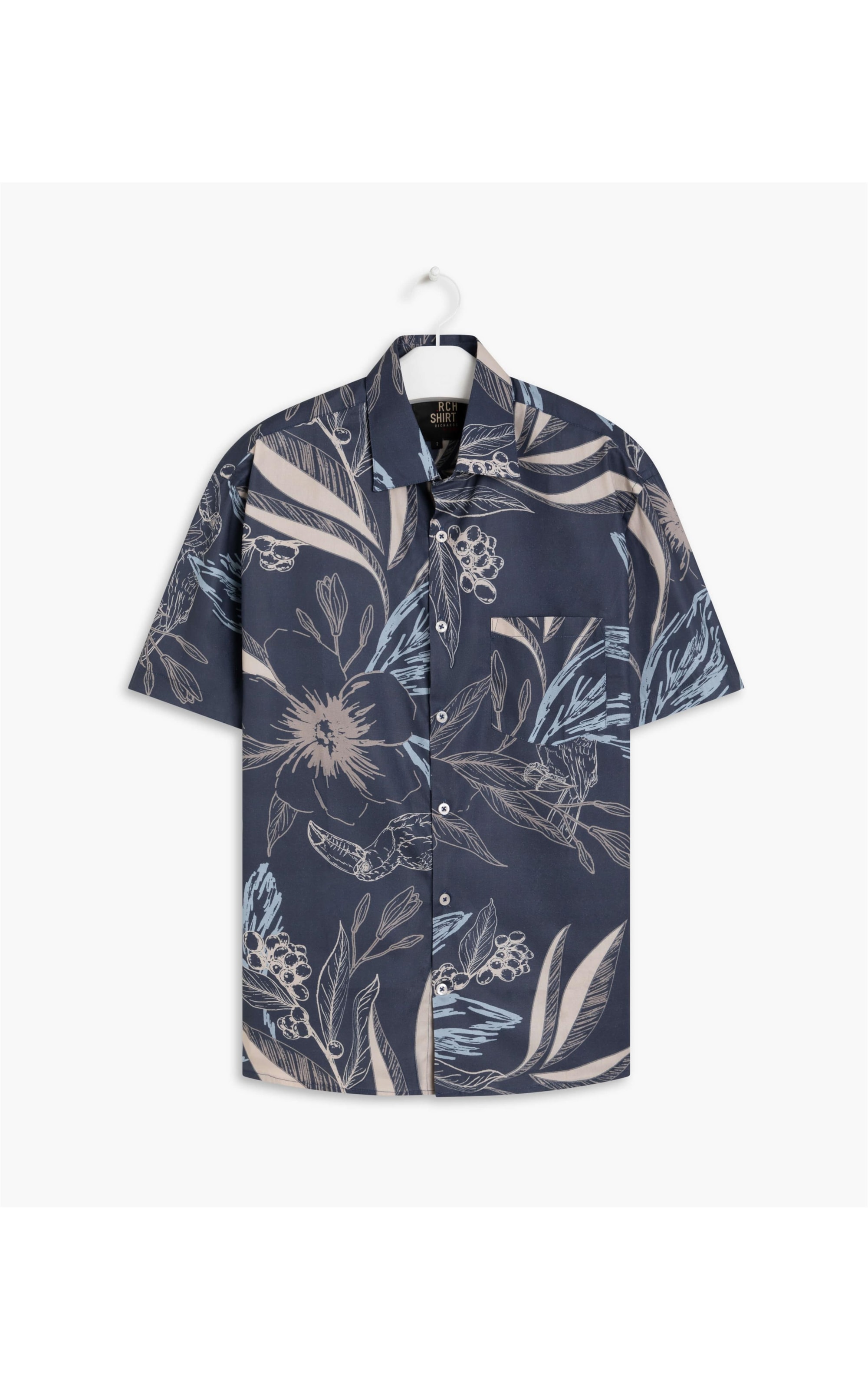 Camisa Tucano Estampada Mc  Dark Navy