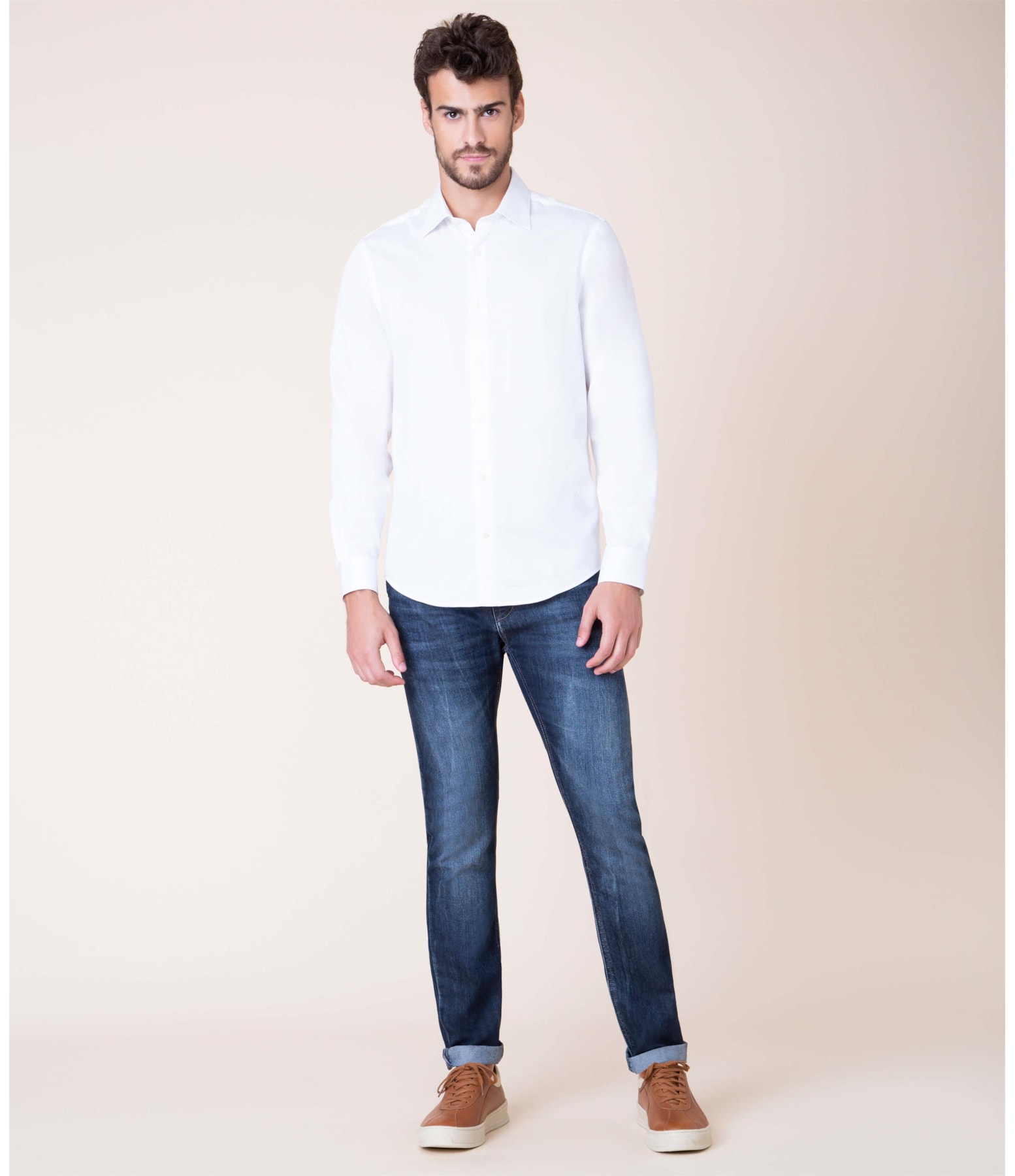 Camisa Twill Lisa Ml Branco