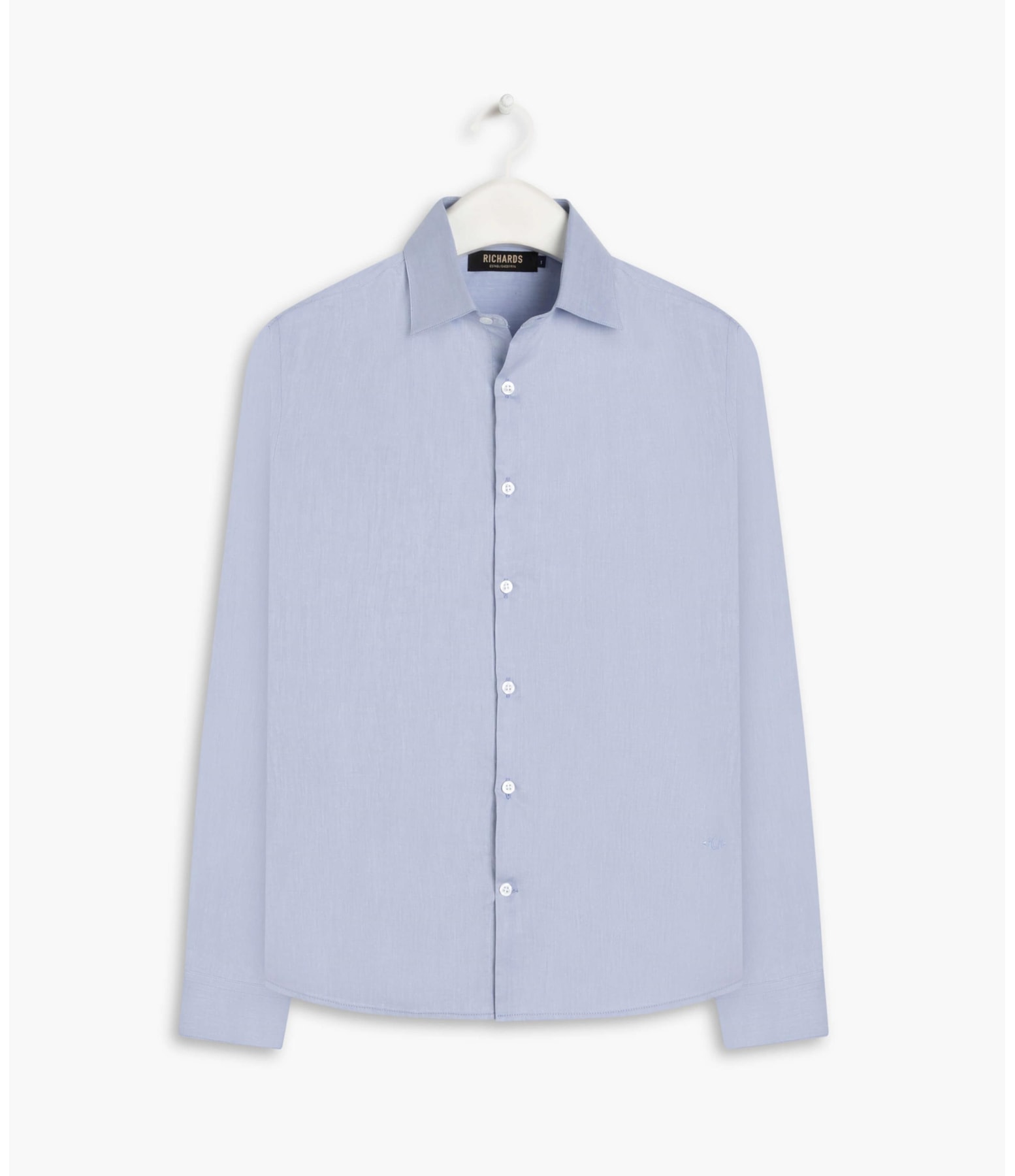 Camisa Twill Ml Azul Claro