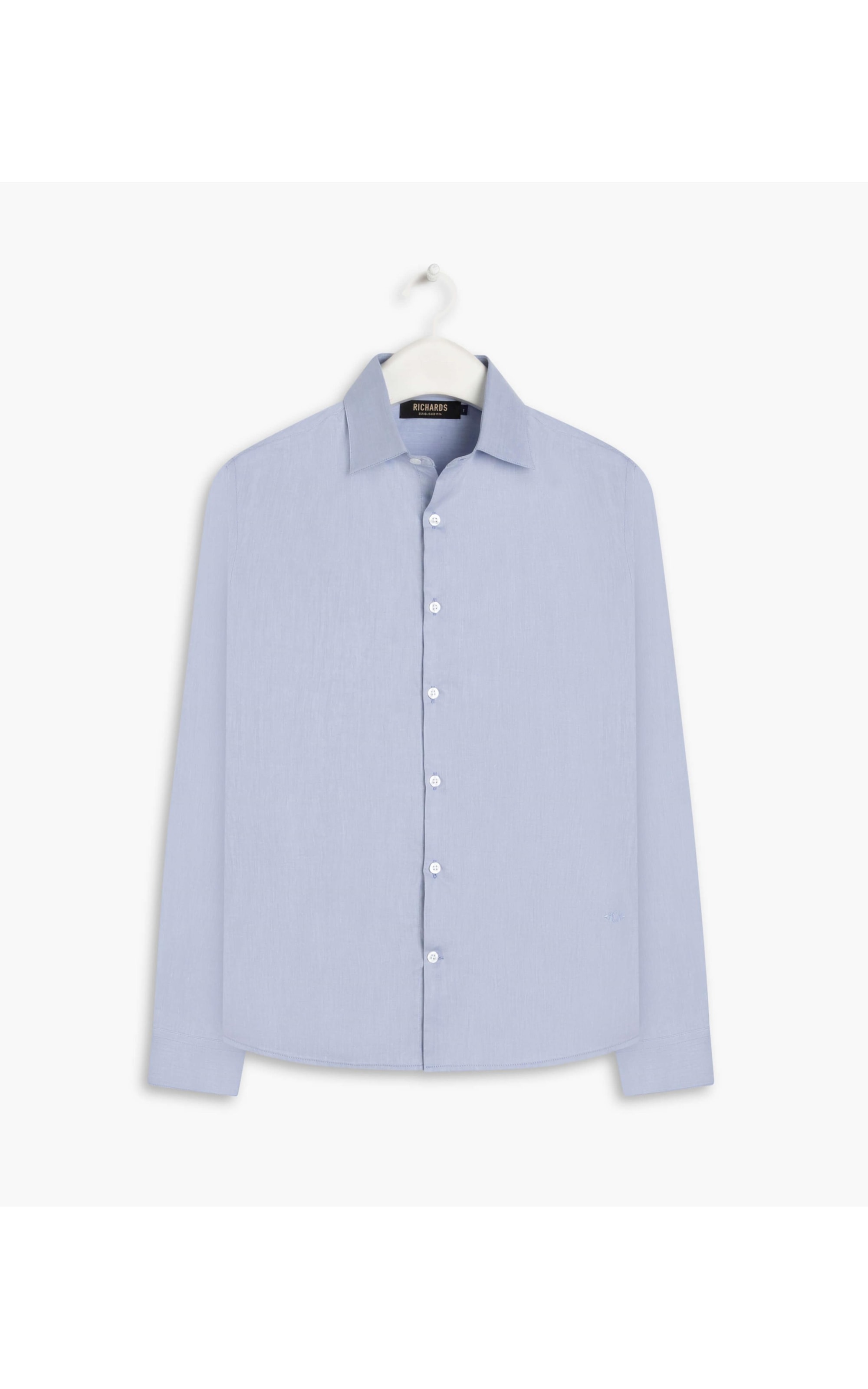 Camisa Twill Ml Azul Claro