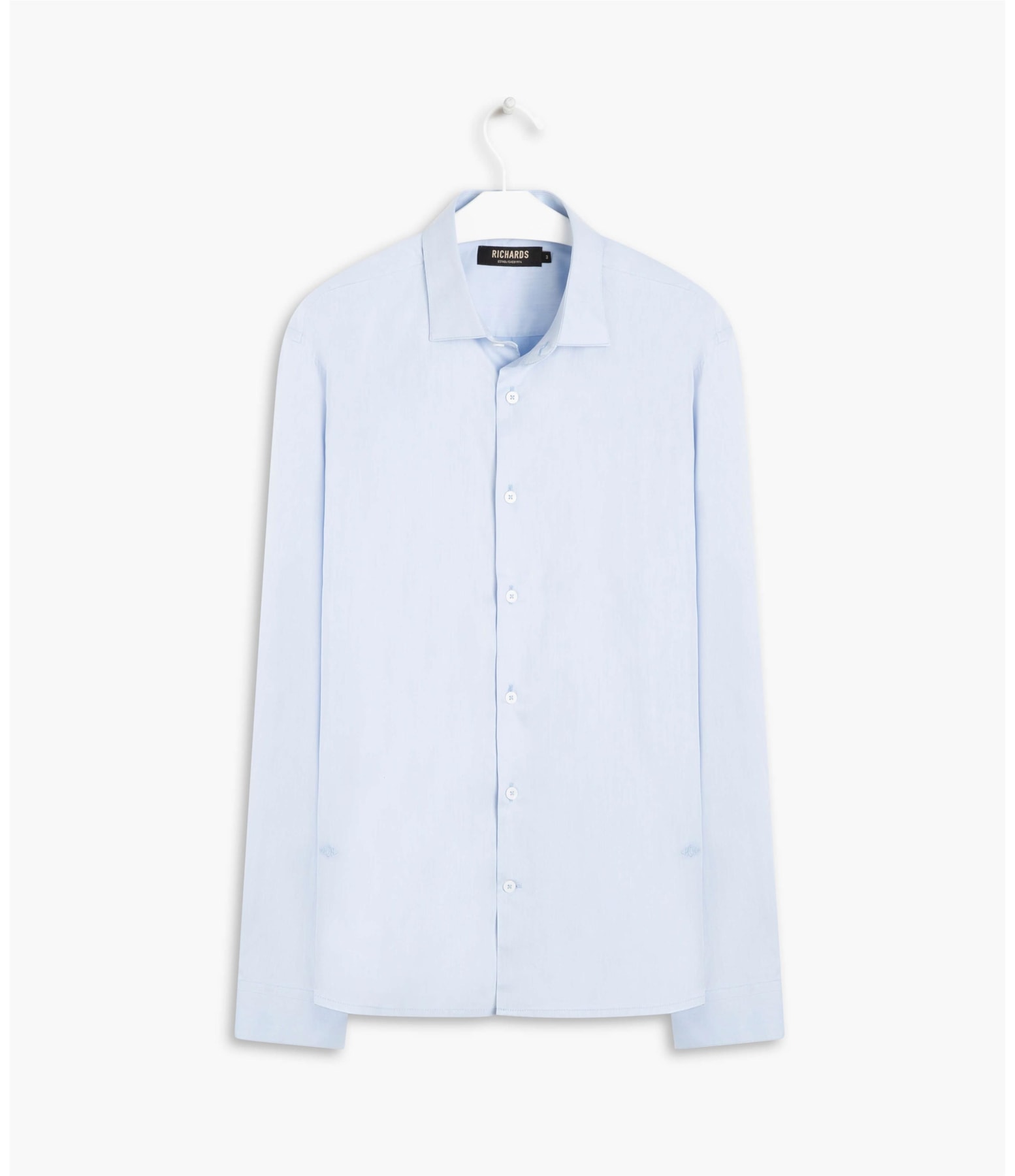 Camisa Twill Ml Azul Claro