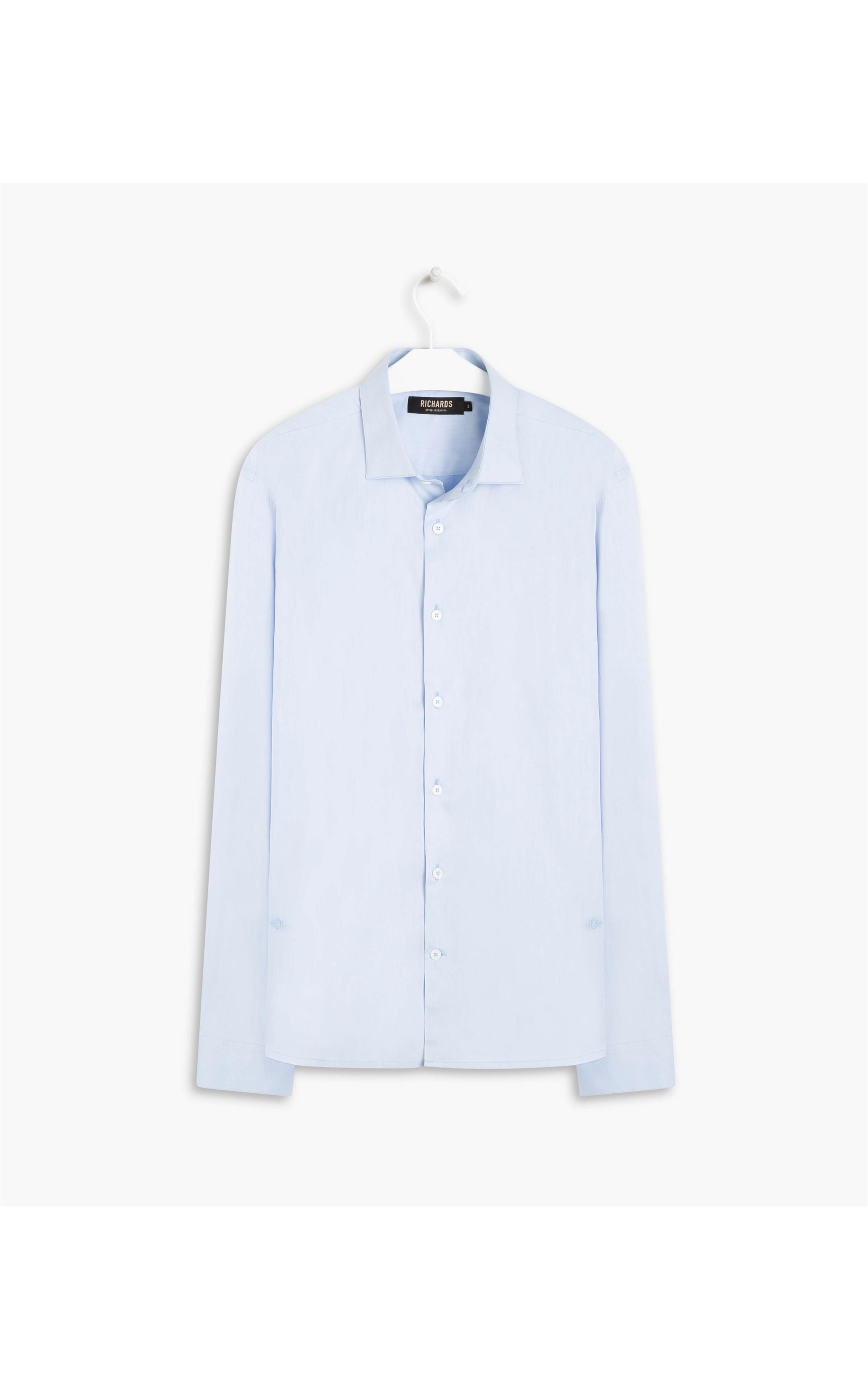 Camisa Twill Ml Azul Claro